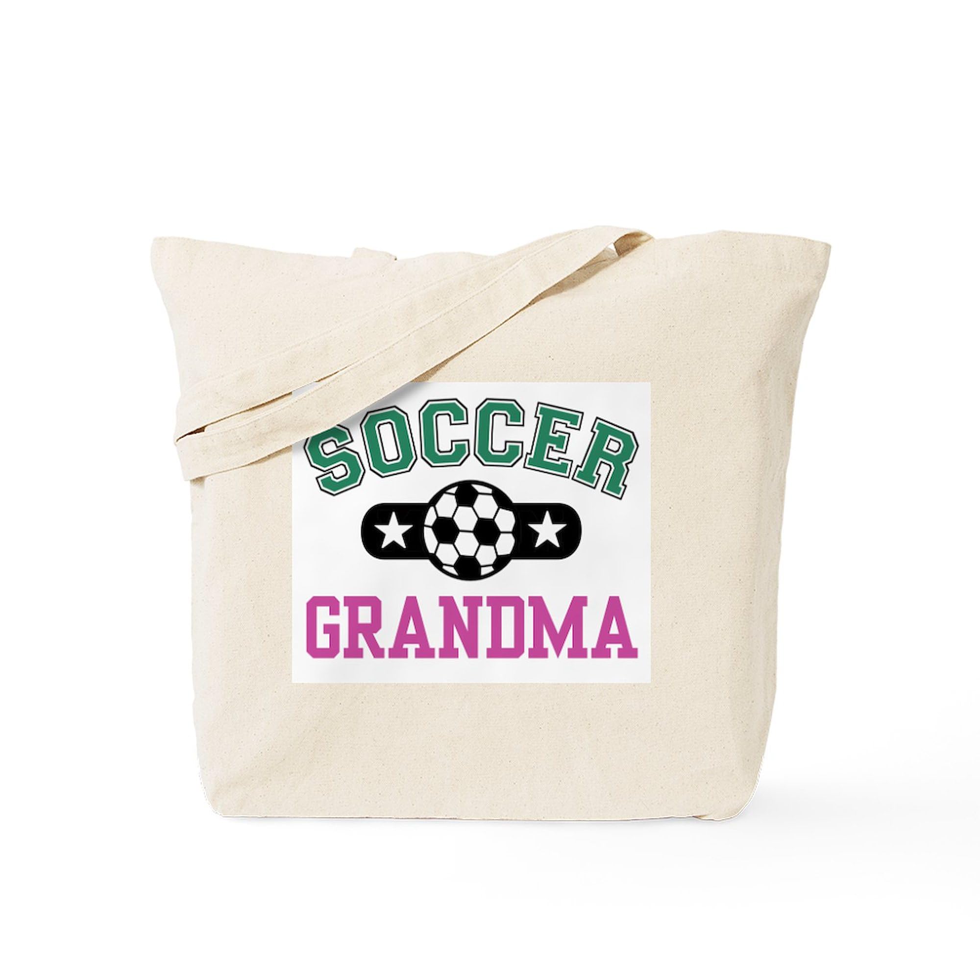 Soccer Grandma Tote Bag - Natural Canvas Reusable Shopping Bag for Women | Perfect for Groceries, Beach Trips & Sports Events