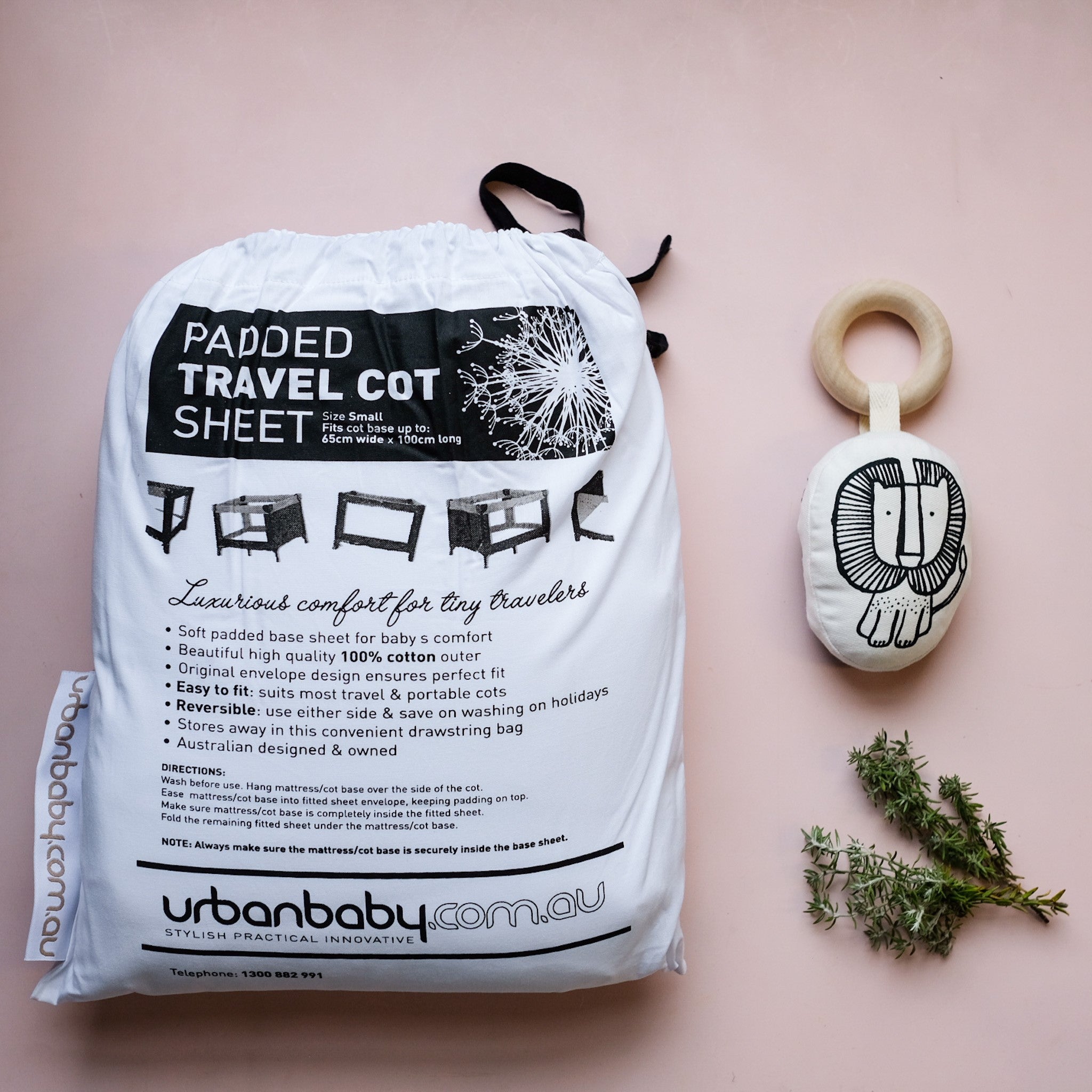 Soft Padded Travel Cot Sheet for Babies & Toddlers - Breathable & Comfortable - Perfect for Travel, Camping & Daycare Use