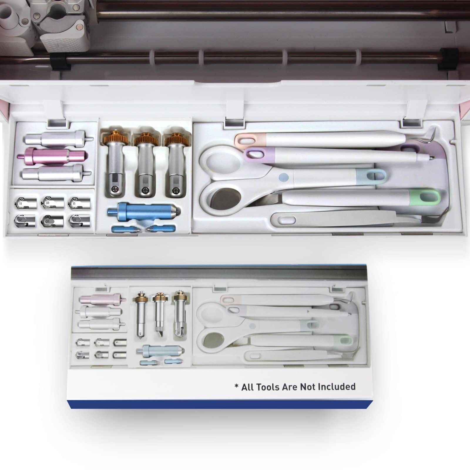 Tiga Tools Organizer Insert for Cricut Maker & Maker 3 - Premium Blade Storage Drawer & Cutting Tool Caddy | Perfect for Crafting, Scrapbooking & DIY Projects