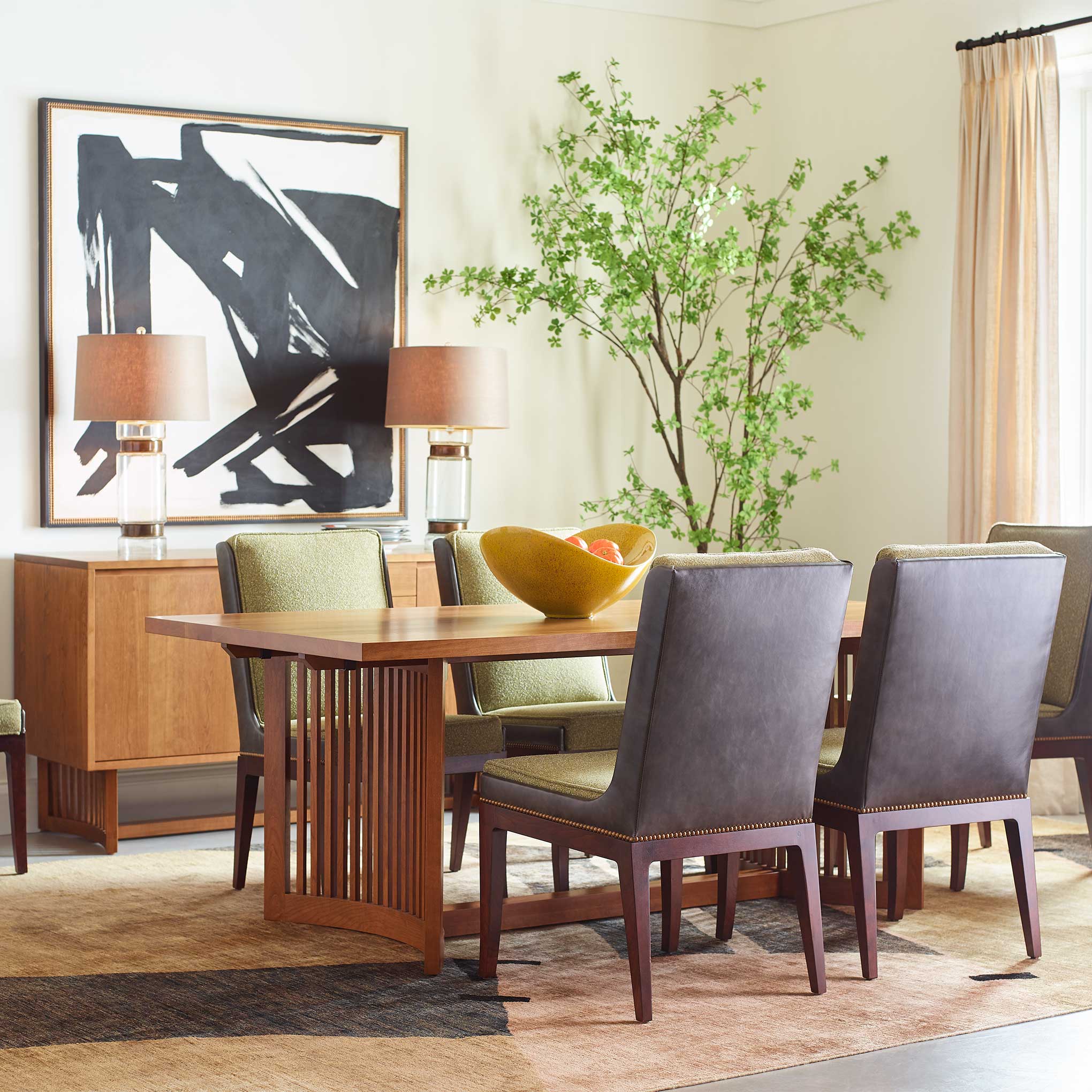 Park Slope Trestle Dining Table - Solid Wood Farmhouse Table for Dining Room | Perfect for Family Gatherings & Dinner Parties