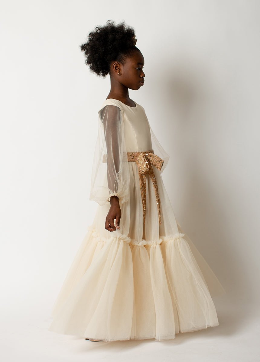 Elegant Cream Tianna Dress for Women - Perfect for Weddings, Parties & Special Occasions