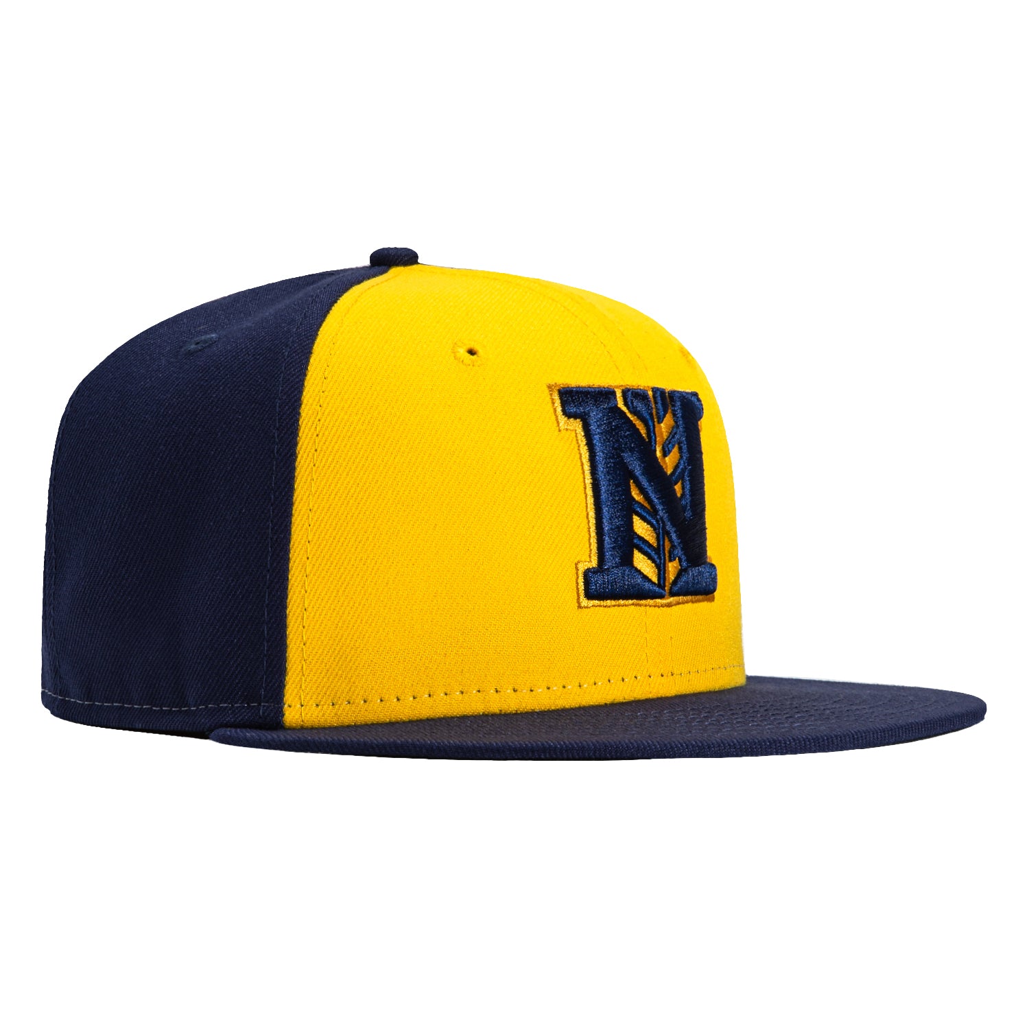 New Era 59Fifty Nashville Brewskis Rail Hat - Gold & Light Navy Baseball Cap for Men - Perfect for Sports Fans, Concerts & Casual Streetwear