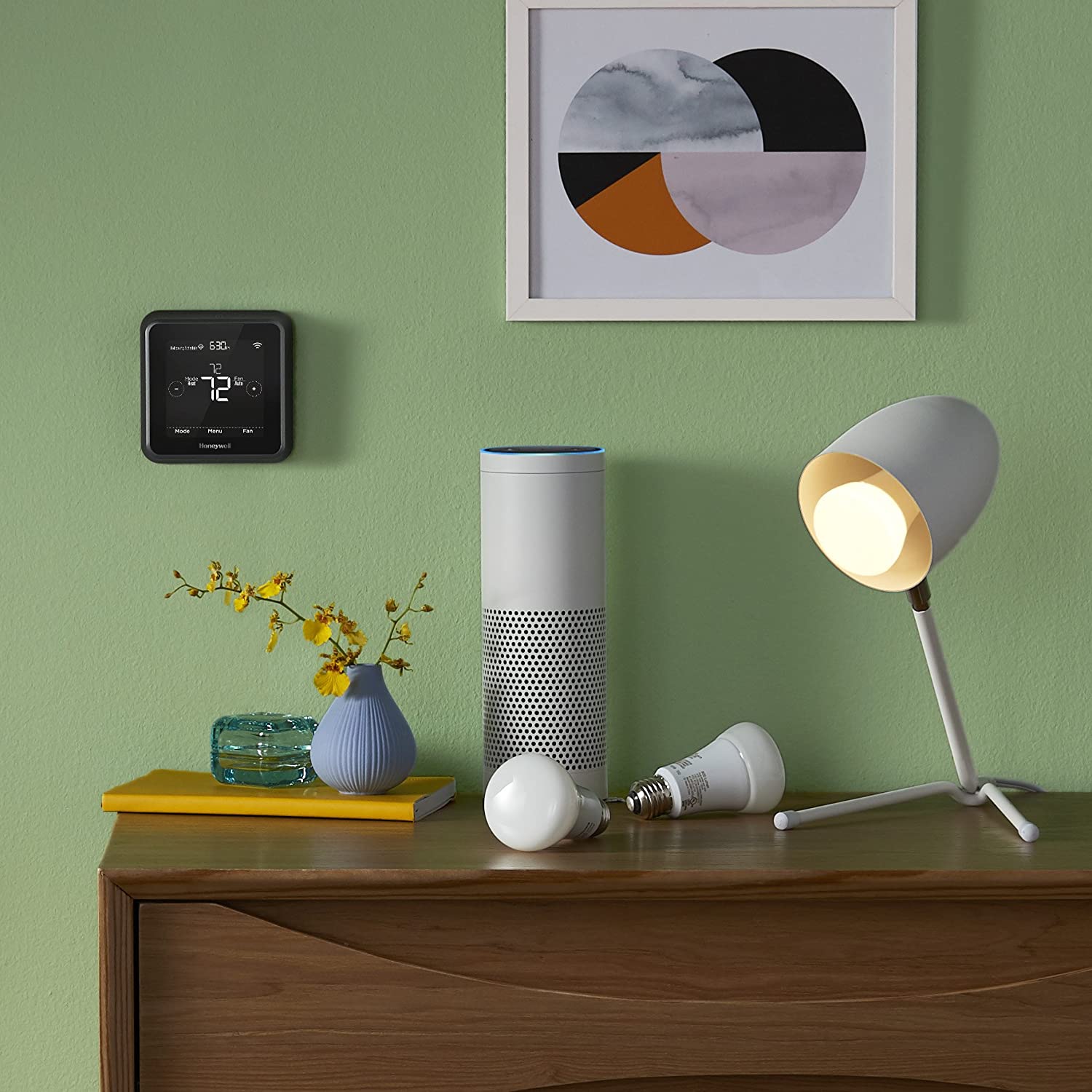 Honeywell Lyric T5+ Wi-Fi Smart Thermostat RCHT8612WF - Programmable Touchscreen Thermostat for Home, Compatible with Alexa & Google Assistant - Save Energy & Control Remotely