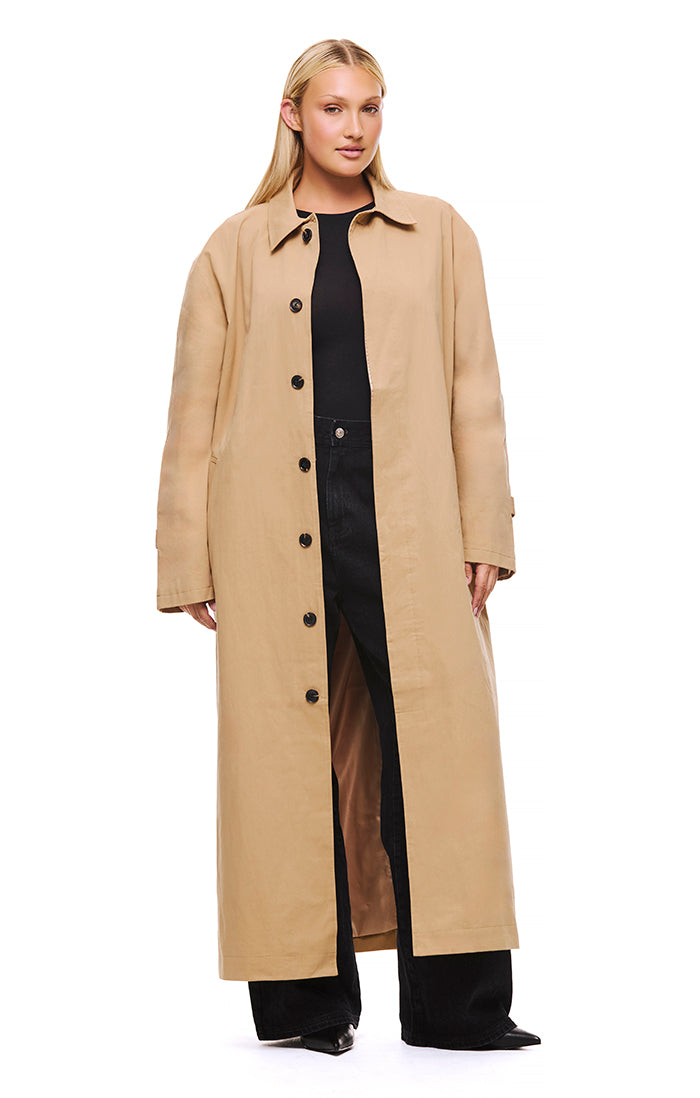 Montague Sand Trench Coat for Women - Lightweight Waterproof Windbreaker Jacket for Spring & Fall | Perfect for Travel, Work & Outdoor Adventures