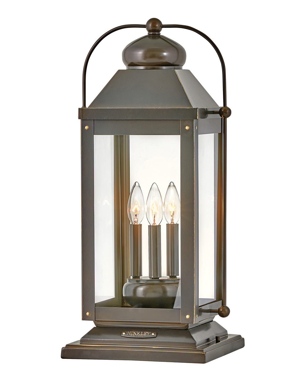 Anchorage LED Outdoor Lantern in Light Oiled Bronze - Weatherproof Patio Lighting for Porch, Garden & Entryway