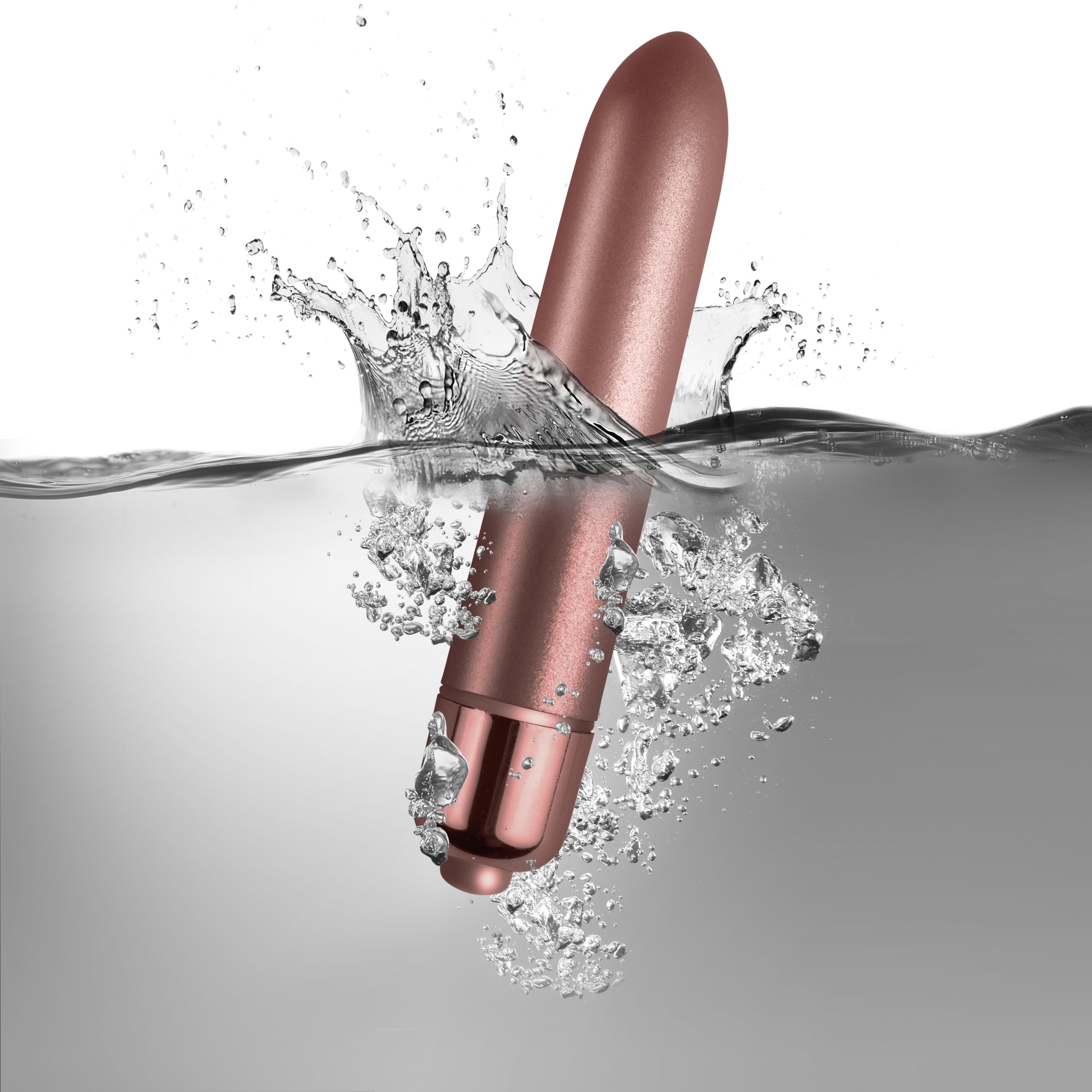 RO-90mm Bullet Vibe - Soft Velvet Touch Rose Blush Personal Massager for Relaxation & Intimate Moments - Perfect for Couples & Solo Use
