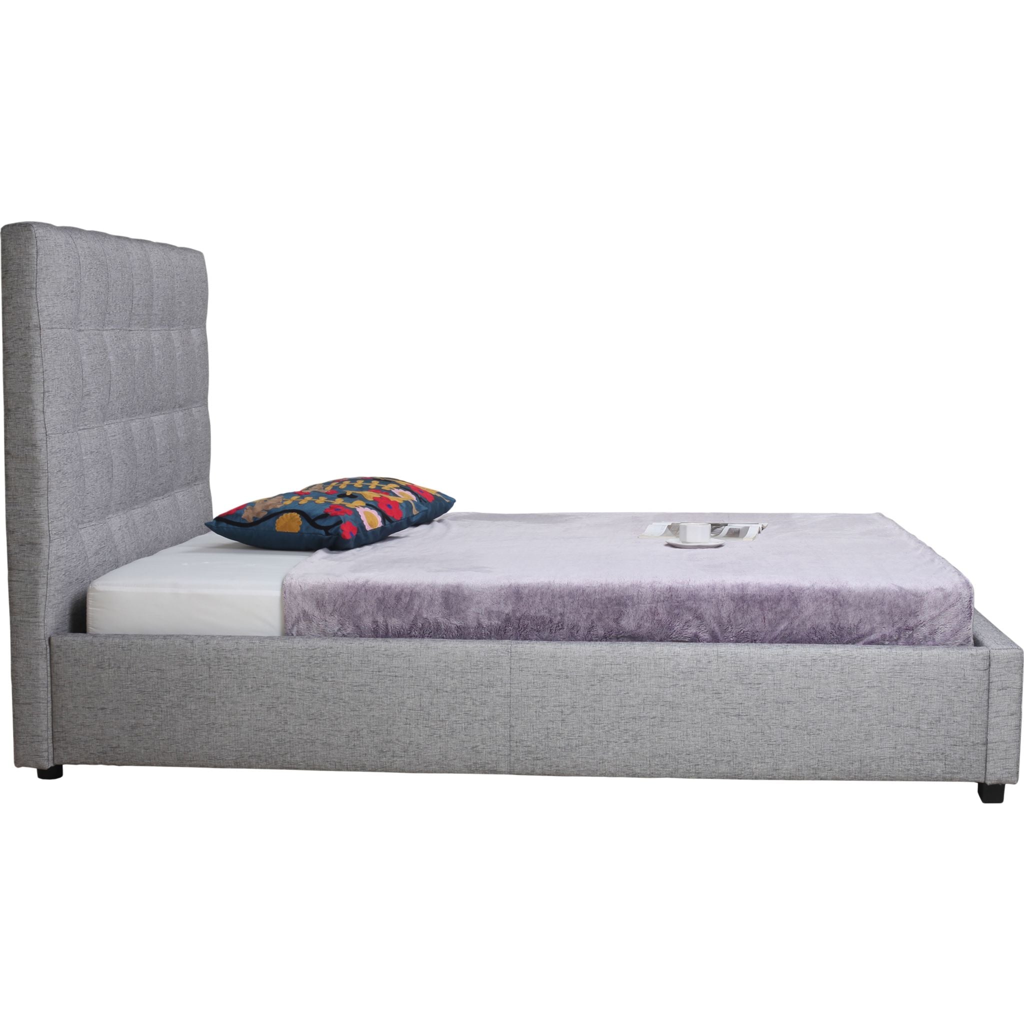Belle Storage Bed with Underbed Drawers - Queen Size Platform Bed Frame with Ample Storage Space - Perfect for Small Bedrooms, Dorms & Apartments