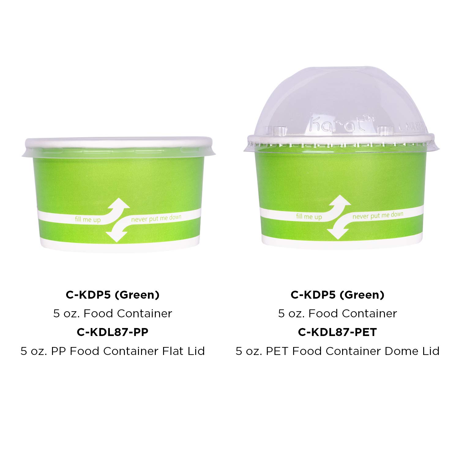 5oz (1000 ct) Green Paper Ice Cream Cups - Disposable Hot & Cold Food Containers for Ice Cream, Gelato, Yogurt, Snacks - Perfect for Parties, Dessert Shops & Catering Events