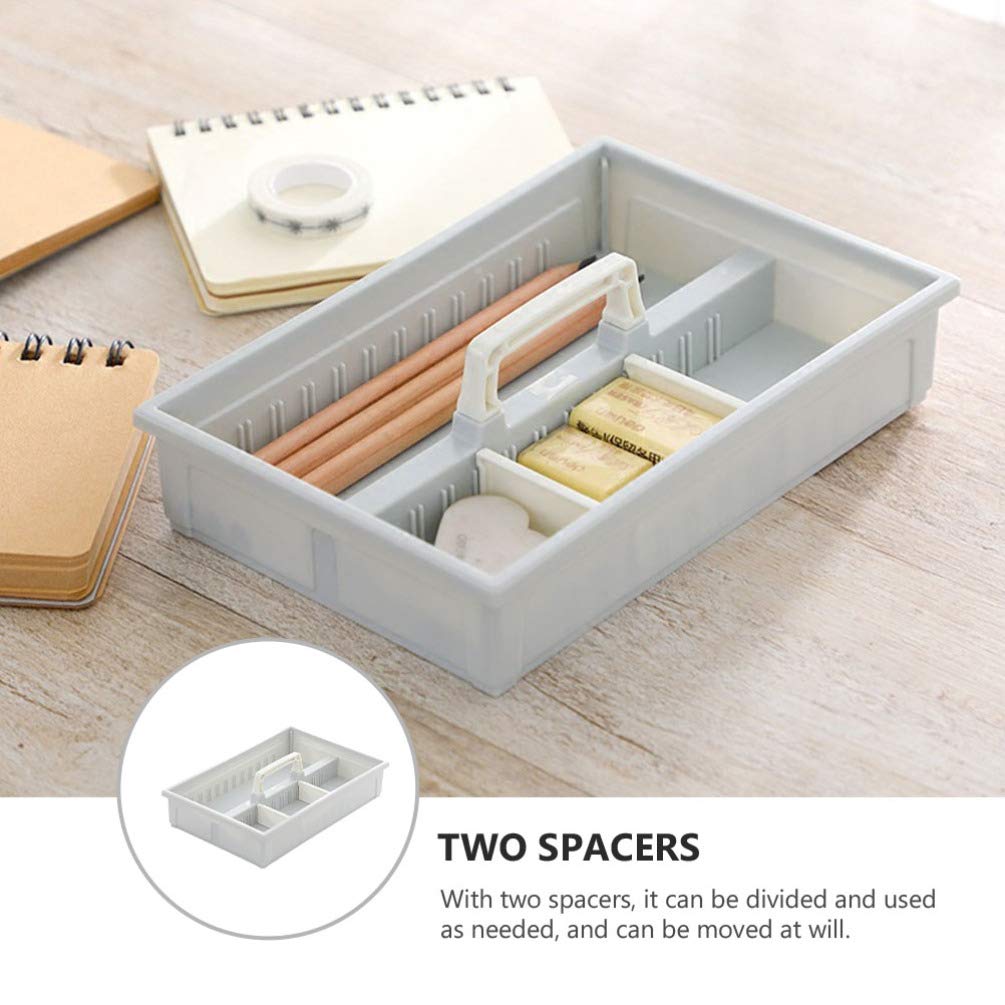 1pc Plastic Storage Box - Pencil Holder & Desk Organizer for Office, Kitchen Utensil Tray, Cutlery Organizer, Stationery Drawer Container - Perfect for Home, Office & School Organization