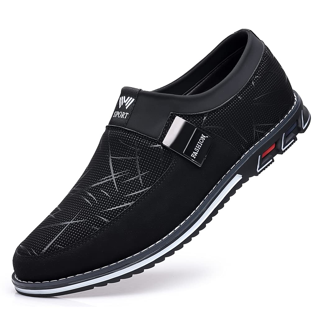 Premium Men's Casual Sneakers & Loafers - Comfortable Walking Shoes for Business, Office & Outdoor | Luxury Leather Driving Shoes for Men | Ideal for Work, Travel & Daily Wear