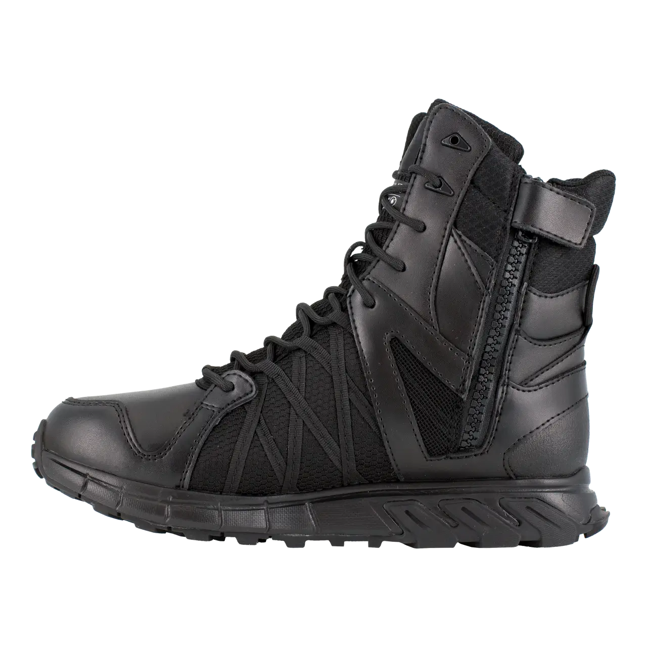 Trailgrip 8 Inch Soft Toe Waterproof Insulated Side Zip Tactical Boots for Men - Black | Hiking, Hunting & Outdoor Work Boots | All-Weather Comfort & Durability