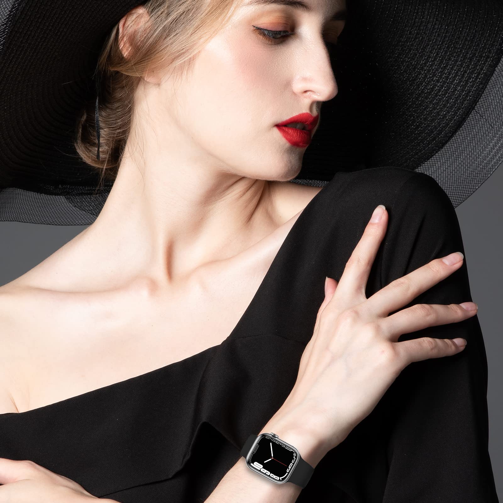 Premium Soft Silicone Sport Band for Apple Watch Series 1-9, Ultra 2, SE - Compatible with 38mm 40mm 41mm 42mm 44mm 45mm 49mm - Durable Replacement Strap for Men & Women - Perfect for Workouts, Running & Daily Wear