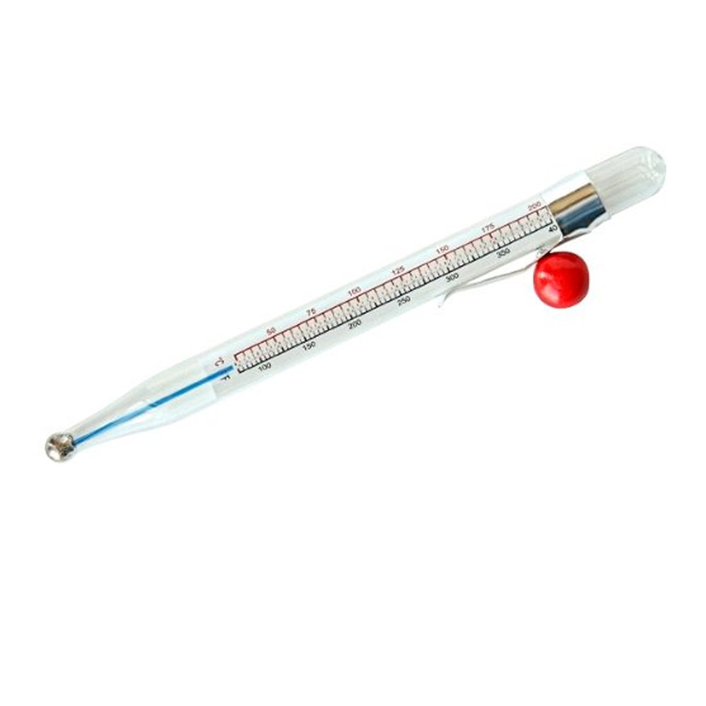 Glass Candy Deep Fry Thermometer - Classic Frying & Candy Thermometer for Cooking Oil, Meat, Jelly - Perfect for Deep Frying, Candy Making, and Home Cooking