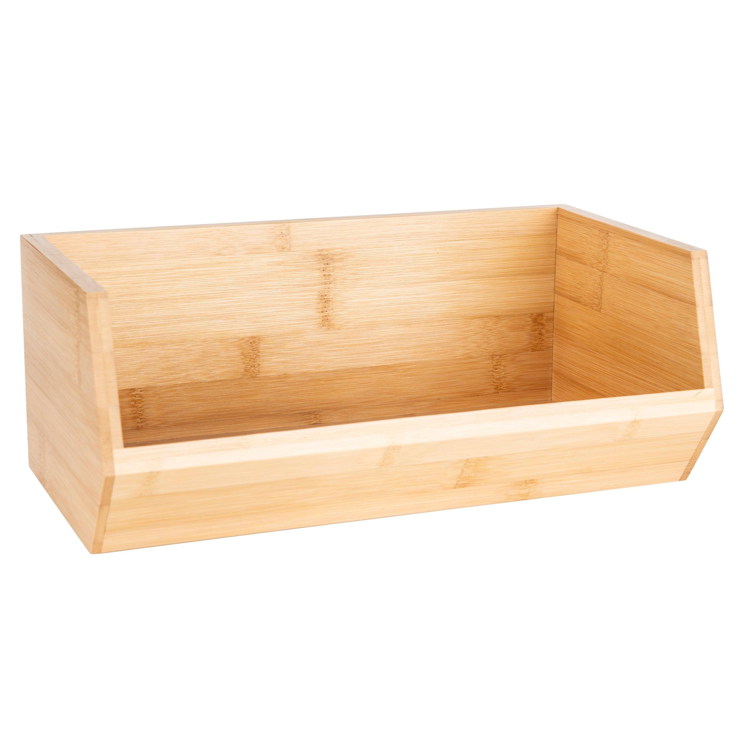 Stackable Bamboo Pantry Organizer Set - Eco-Friendly Kitchen Storage for Spices, Snacks & Dry Goods - Perfect for Pantry, Cabinet & Countertop Organization