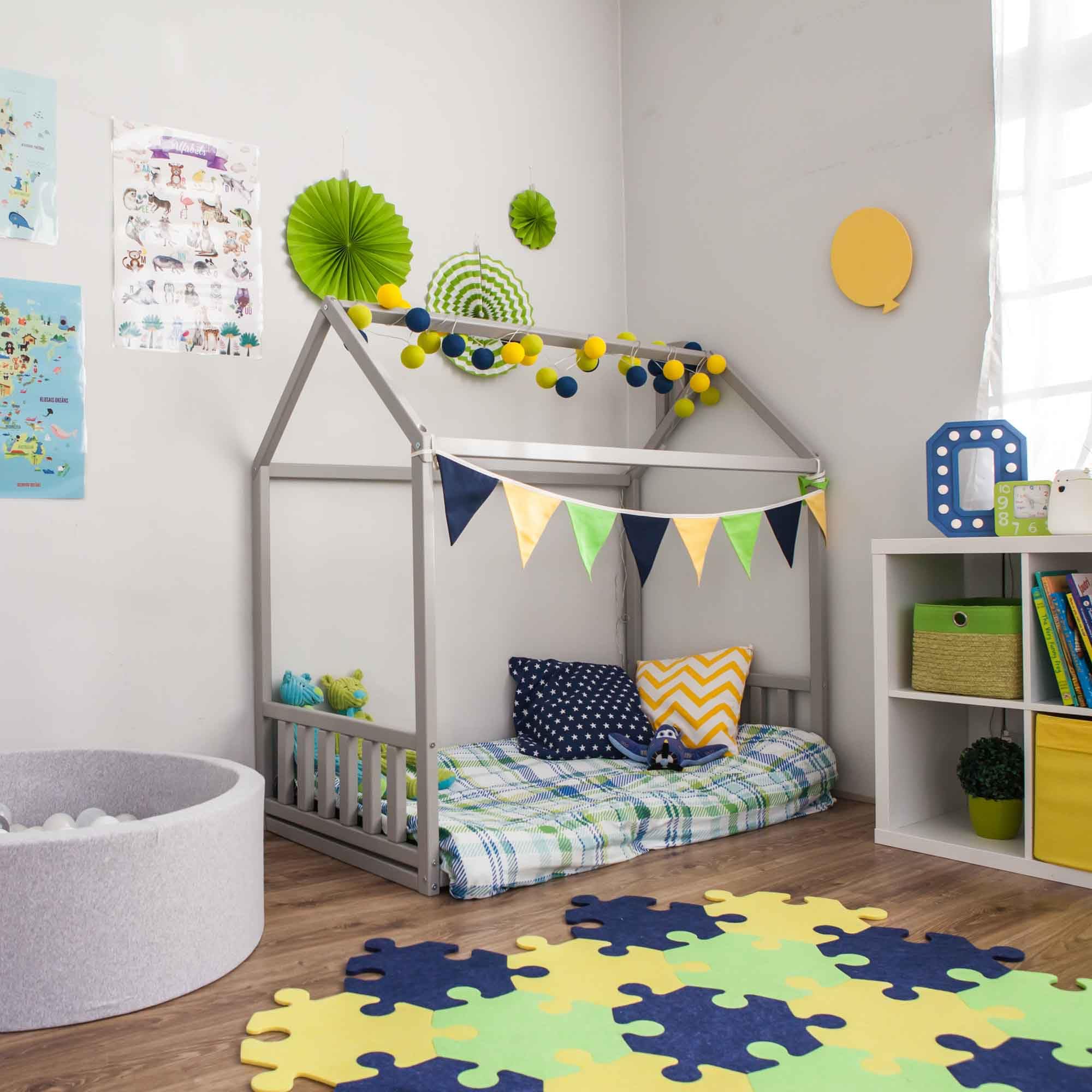 Toddler House Bed Frame - Twin Size 39x75