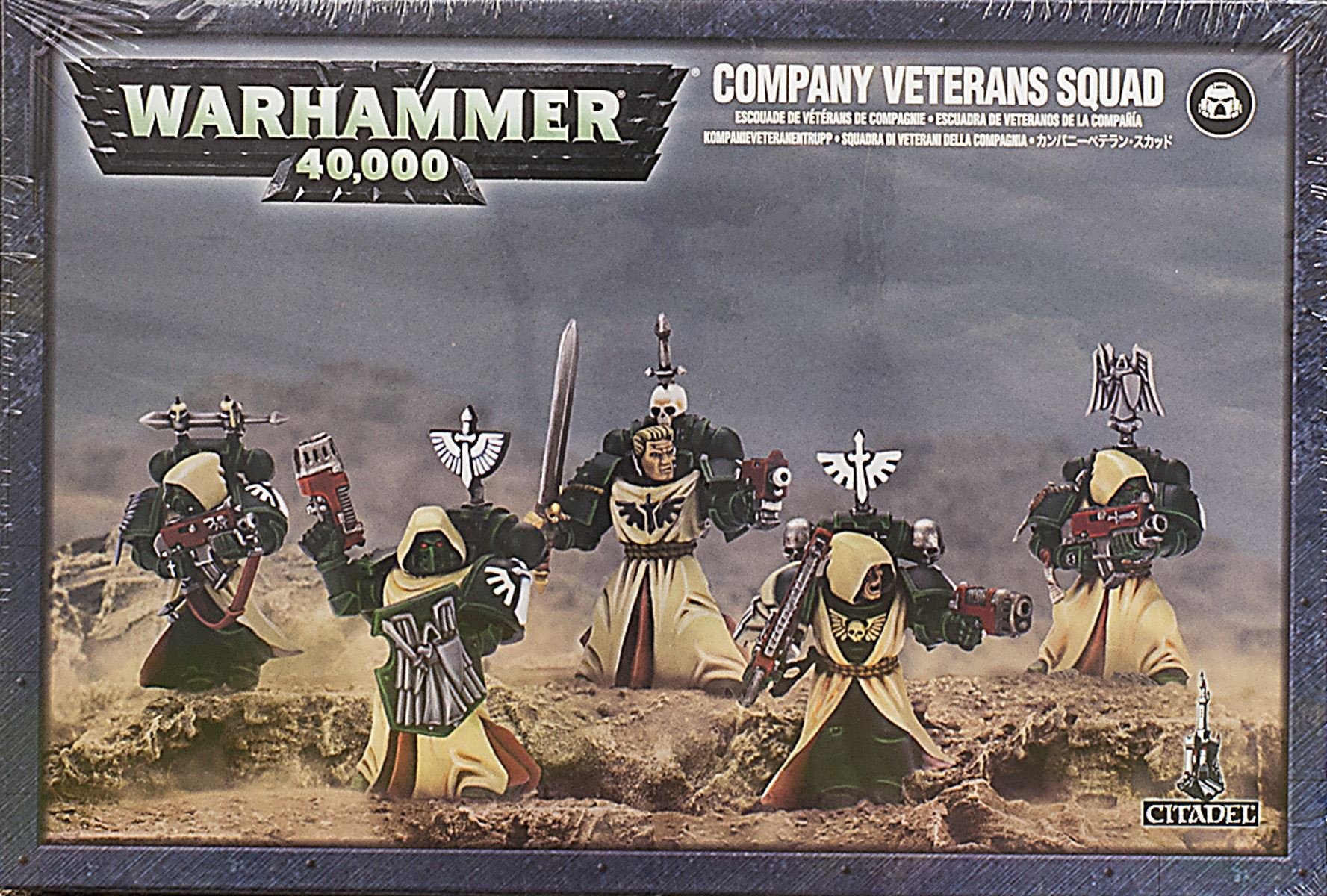 Dark Angels Veteran Space Marines - Warhammer 40K Miniatures for Tabletop Gaming | Collectible Sci-Fi Wargame Figures for Painting, Display & Battle Scenes