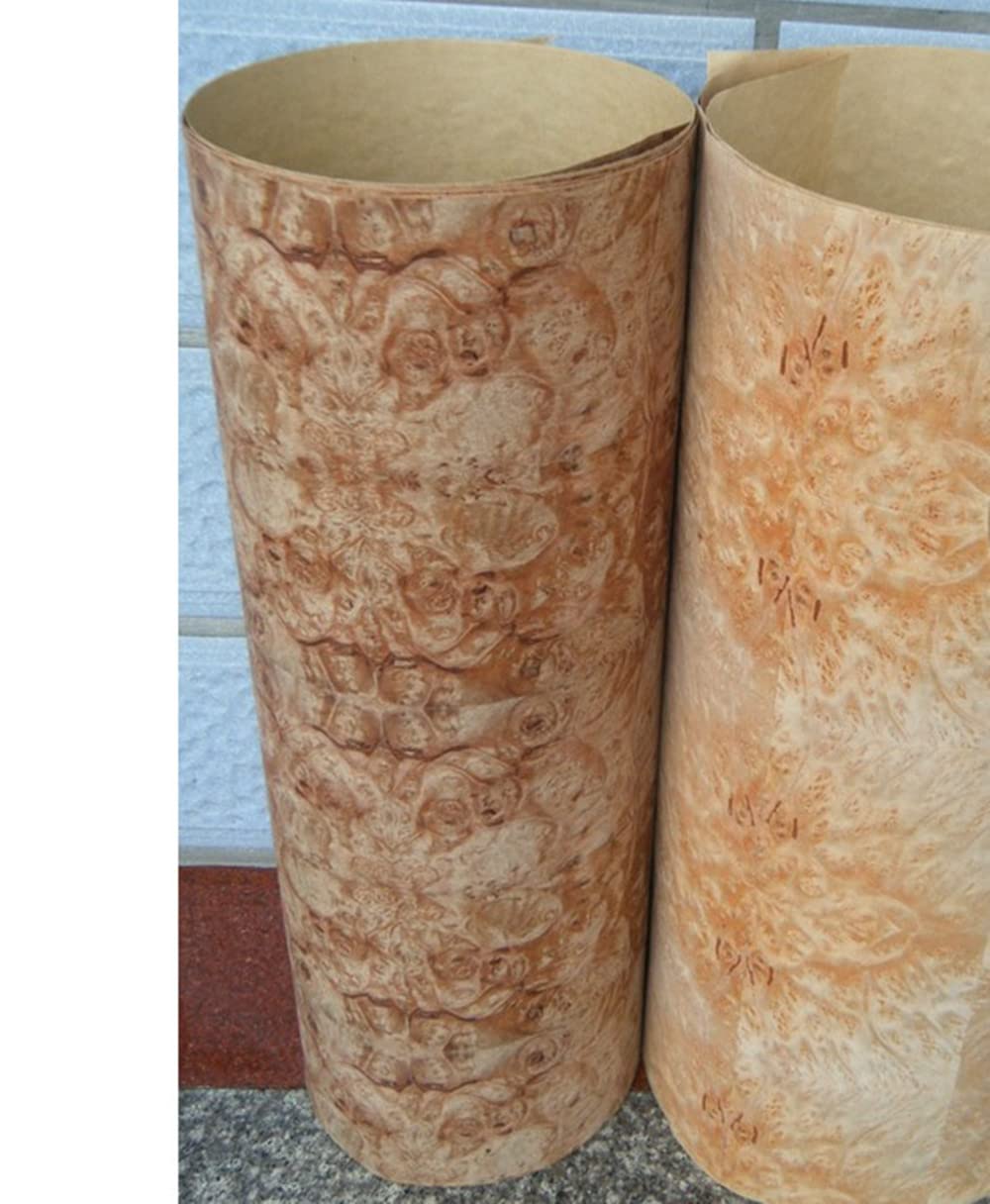 Premium AAA Grade Natural Burma Golden Camphor Burl Wood Veneer Sheet (60x250cm) - High-Quality Furniture Restoration Material for Tables, Cabinets, Doors - Perfect for Home, Hotel & Kitchen Renovation Projects