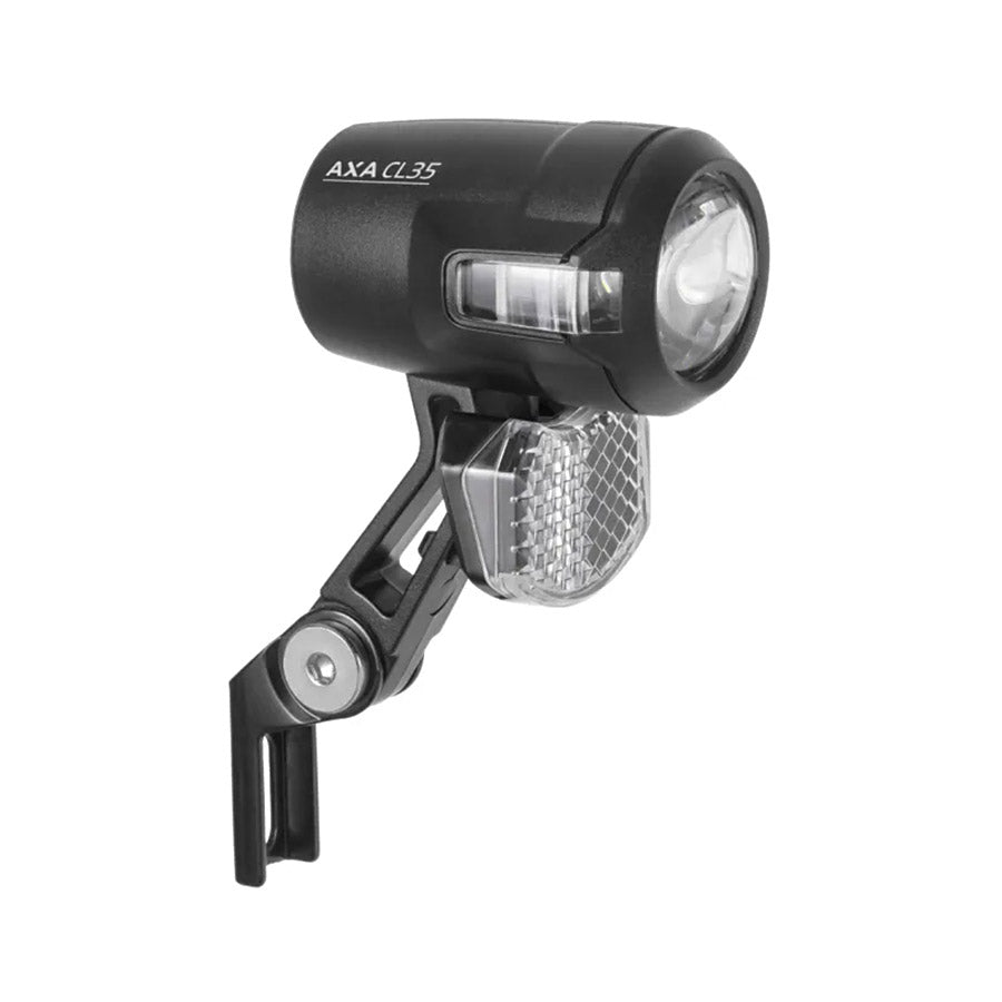 AXA Compactline 35 Ebike Light - High Visibility Front Bike Light for Night Riding, Waterproof & Durable Cycling Headlight (Black) | Perfect for Commuting, Mountain Biking & Urban Cycling Safety
