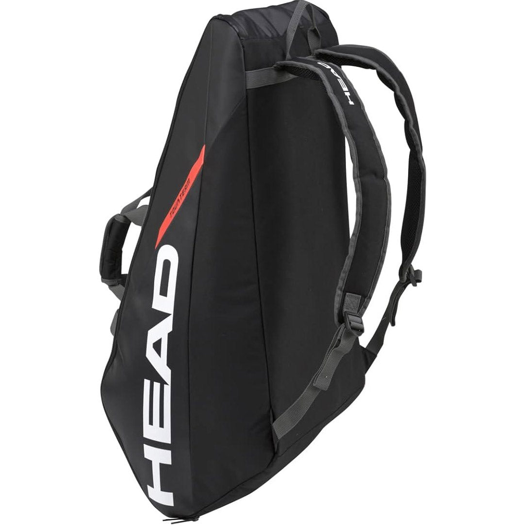 Head Tour Team Supercombi 9-Pack Tennis Racquet Bag (Black/Orange) - Perfect for Tennis Players, Coaches & Tournament Travel - Durable Gear Storage for Rackets, Balls & Accessories