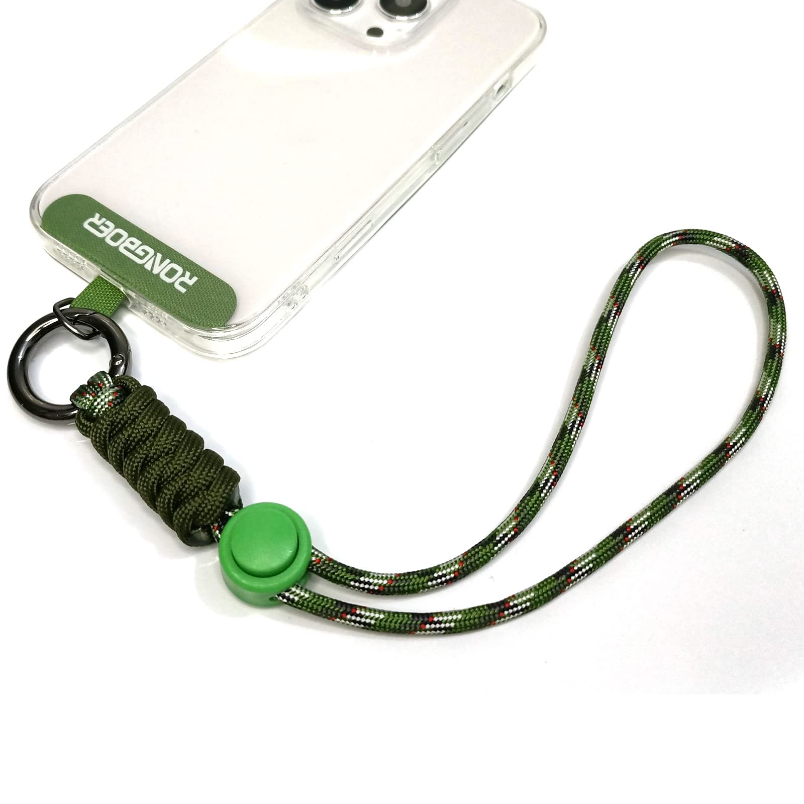 Phone Lanyard Wrist Strap for Women - Jungle Green | Secure Keys & Phone for Travel, Work