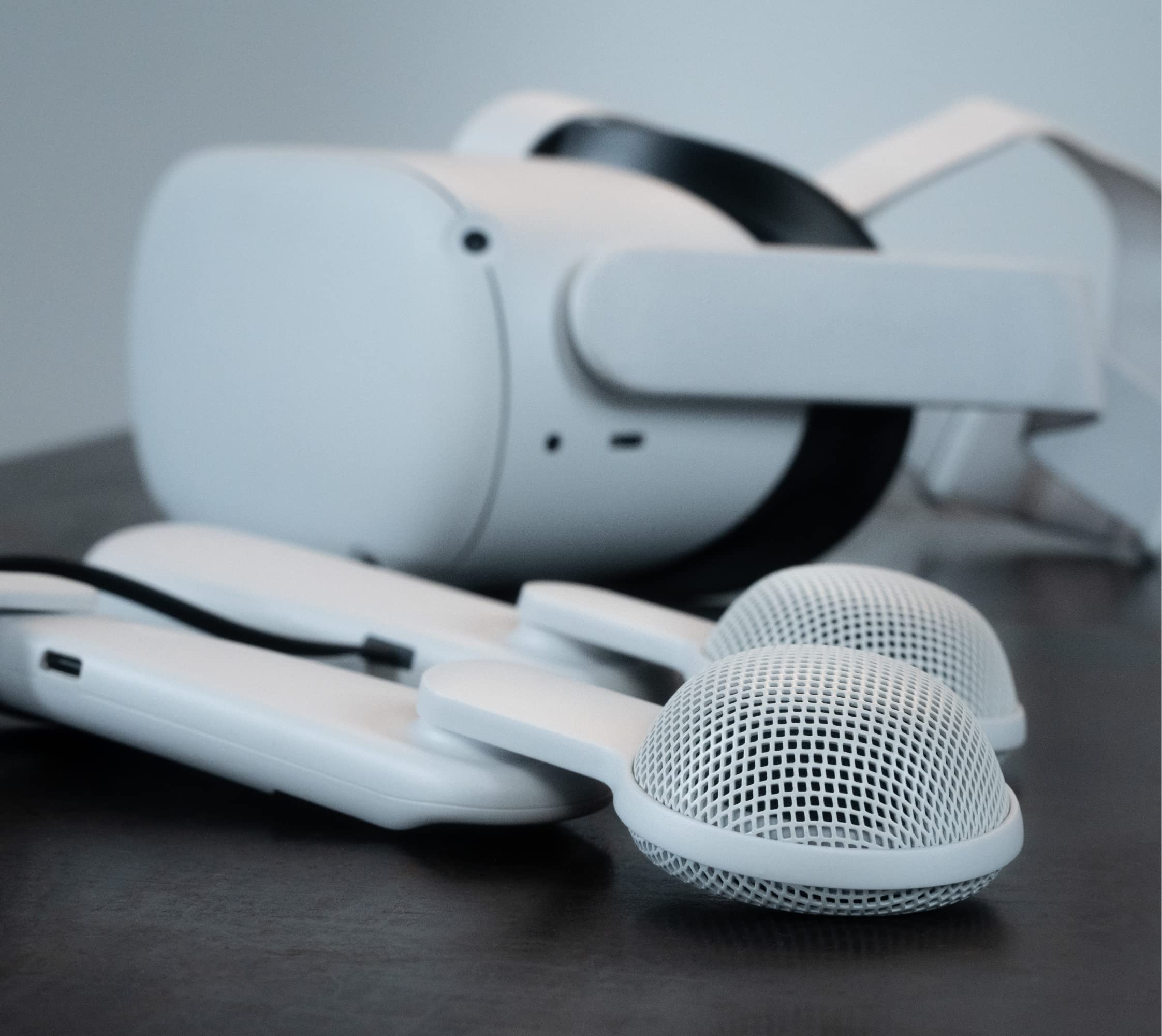 Logitech Chorus VR Off-Ear Headset for Meta Quest 2 - Lightweight Gaming & VR Fitness Headphones with Open Air Immersive Audio, Flip-to-Mute & USB-C Passthrough (Renewed, White) - Perfect for Beat Saber, Supernatural VR & Immersive Gaming Experiences