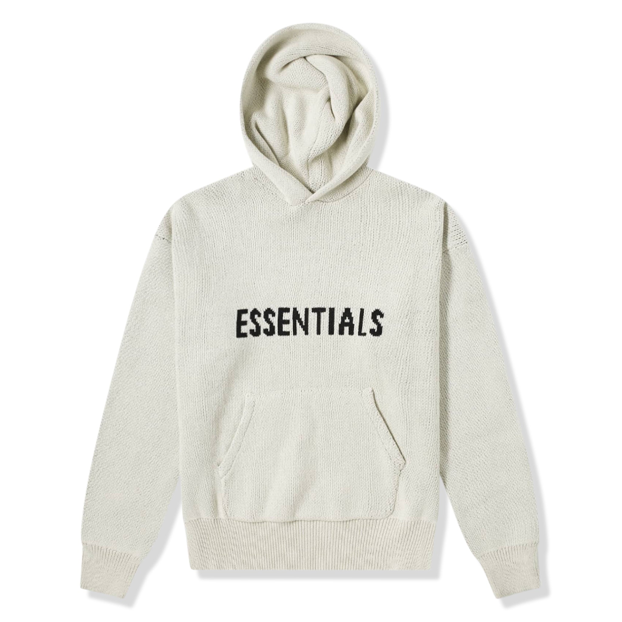 Fear of God Essentials Oatmeal Knit Hoodie - Men's Casual Pullover Sweatshirt for Streetwear & Loungewear | Perfect for Everyday Wear, Gym, and Relaxing at Home