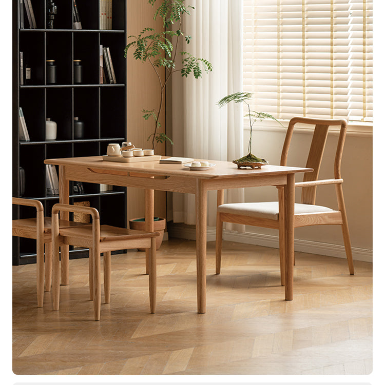 Solid Oak Wood Modern Coffee Table - Stylish & Durable Living Room Furniture for Home Decor & Entertaining
