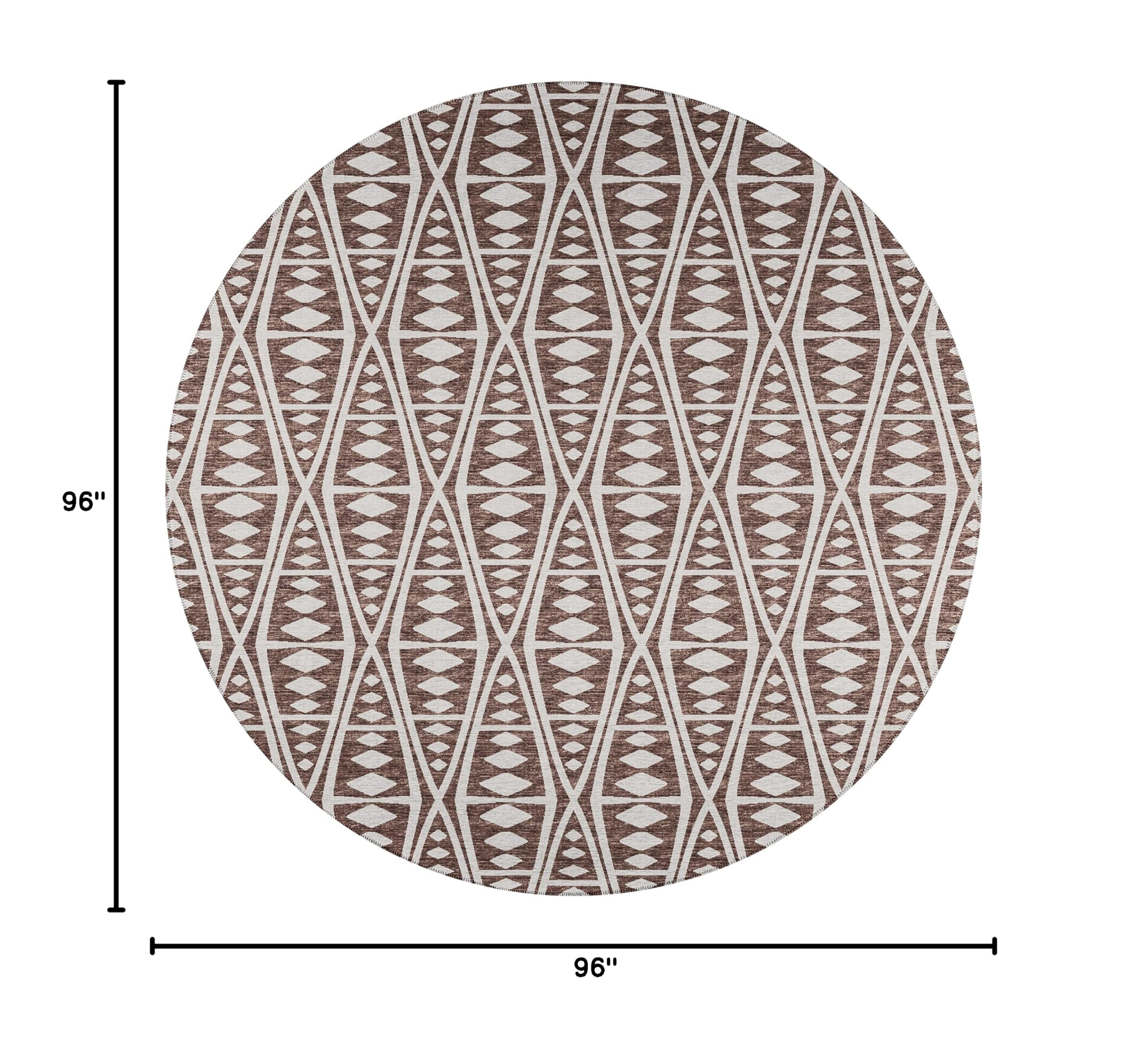 Addison Rugs Yuma AYU36 Brown 8' x 8' Area Rug - Soft & Durable Handwoven Indoor/Outdoor Carpet for Living Room, Bedroom, Patio Decor