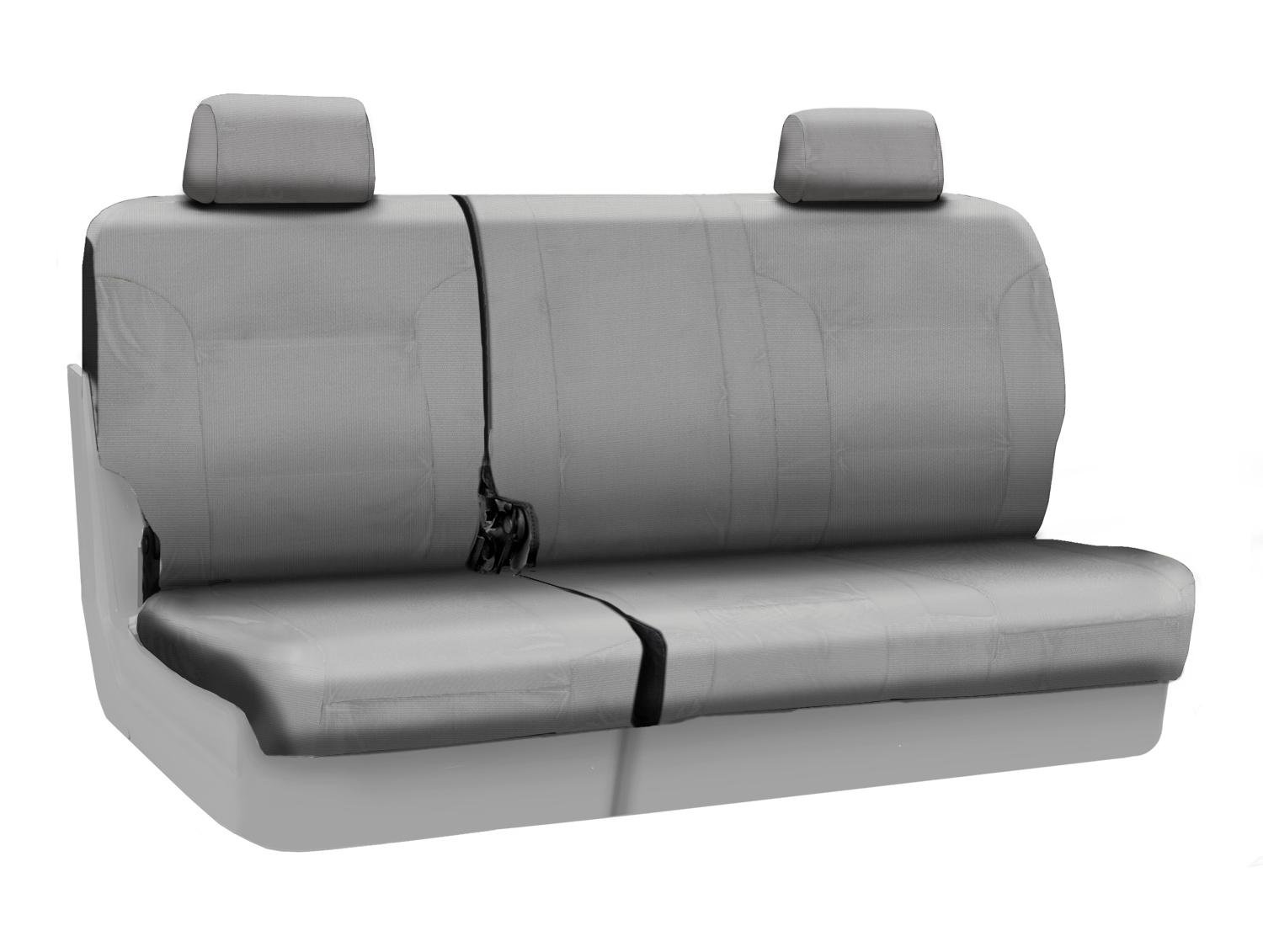 Coverking Custom Fit Front 60/40 Bench Seat Cover for Chevrolet Silverado, Tahoe, Suburban - Ballistic Nylon (Light Gray) | Durable Protection for Truck & SUV Seats