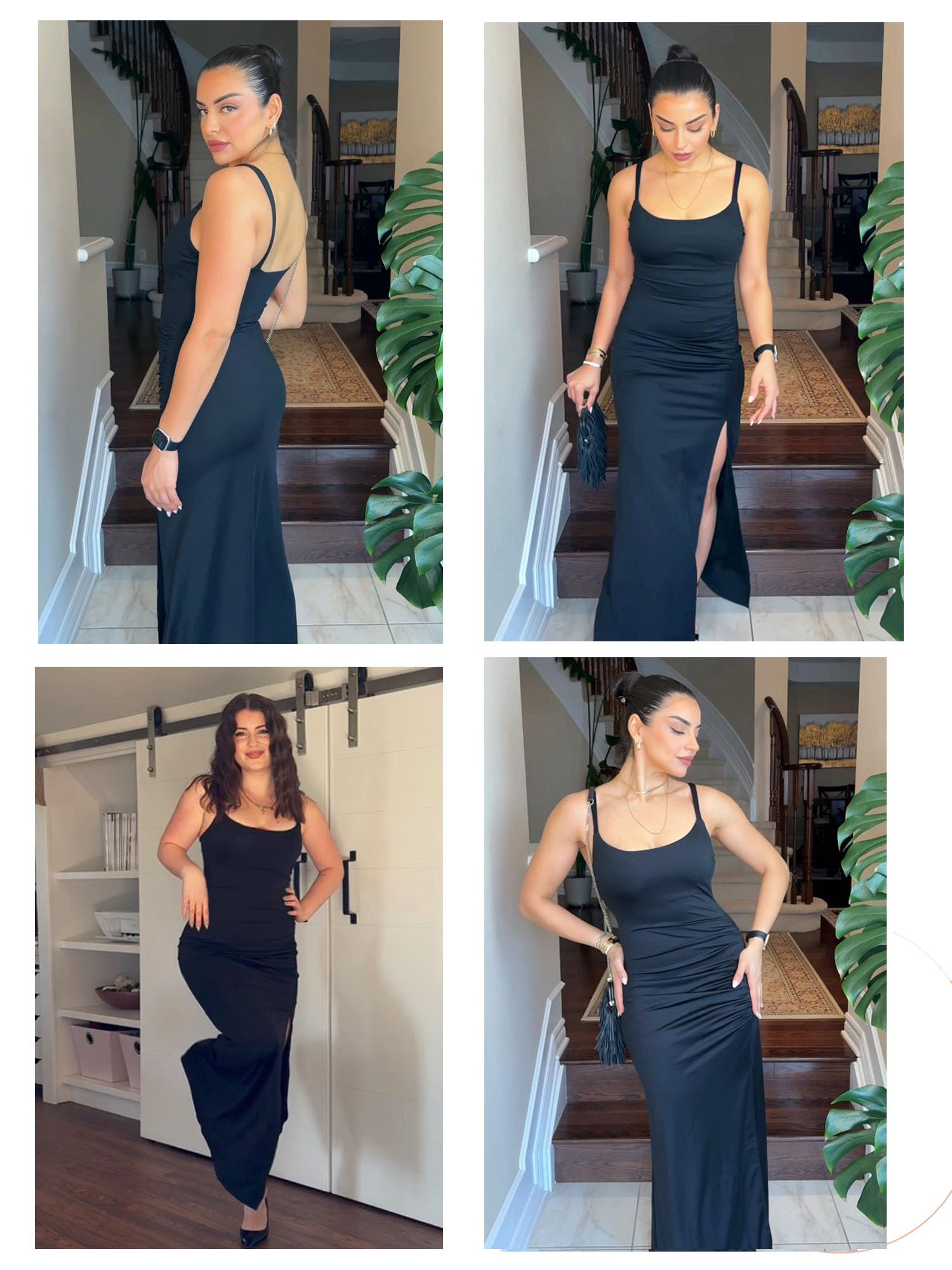 Popilush Shapewear Dress - Slimming Bodycon Maxi Dress with Built-in Shapewear | 2025 Trending Women's Dresses for Weddings, Parties & Special Occasions
