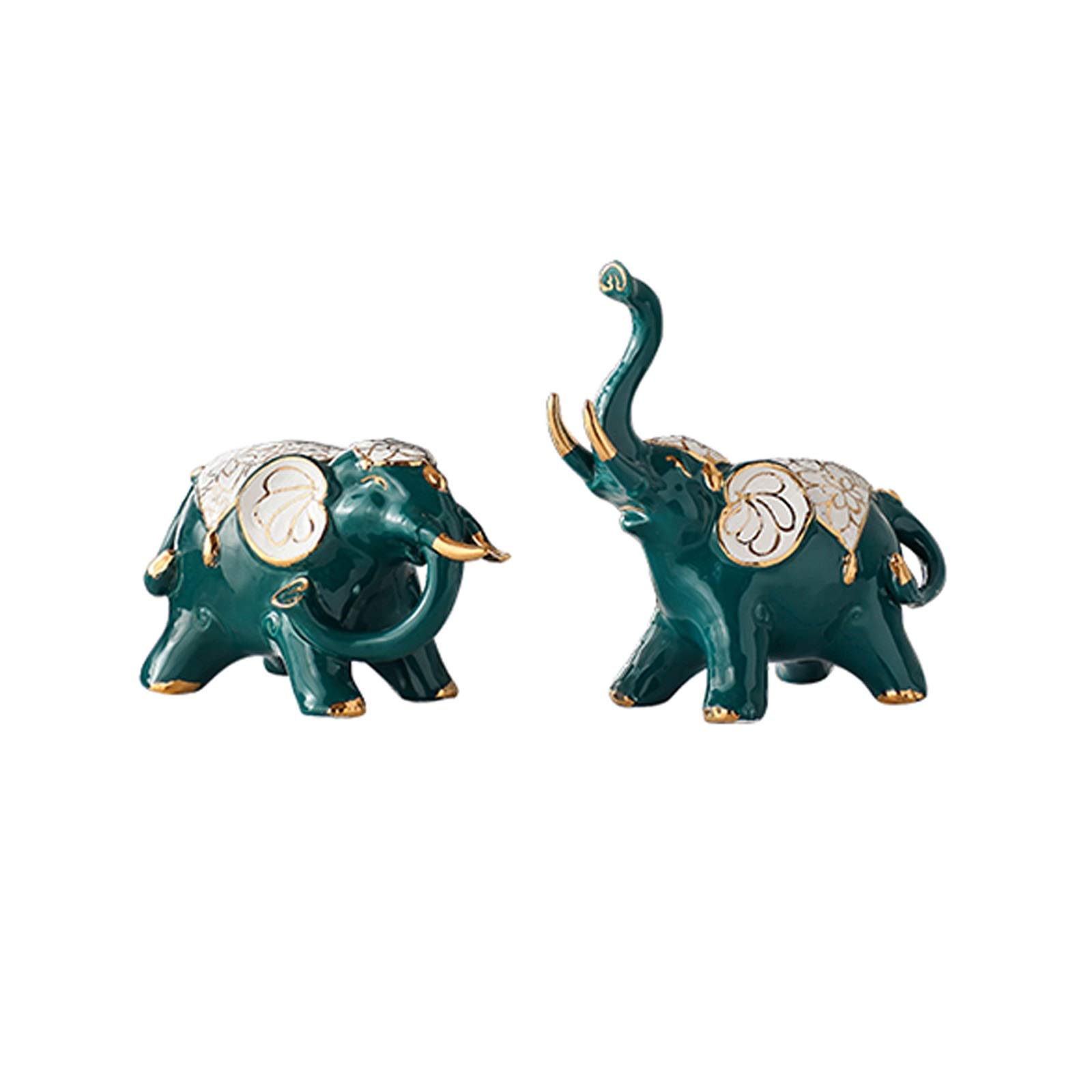 Zxb-Shop Elephant Feng Shui Statue - Handcrafted Desktop Decor for Study, Office & Home - Lucky Decorative Elephant Sculpture for Work Desk, Bookshelf & Room Decor | Perfect for Office Feng Shui, Home Study & Gift Giving