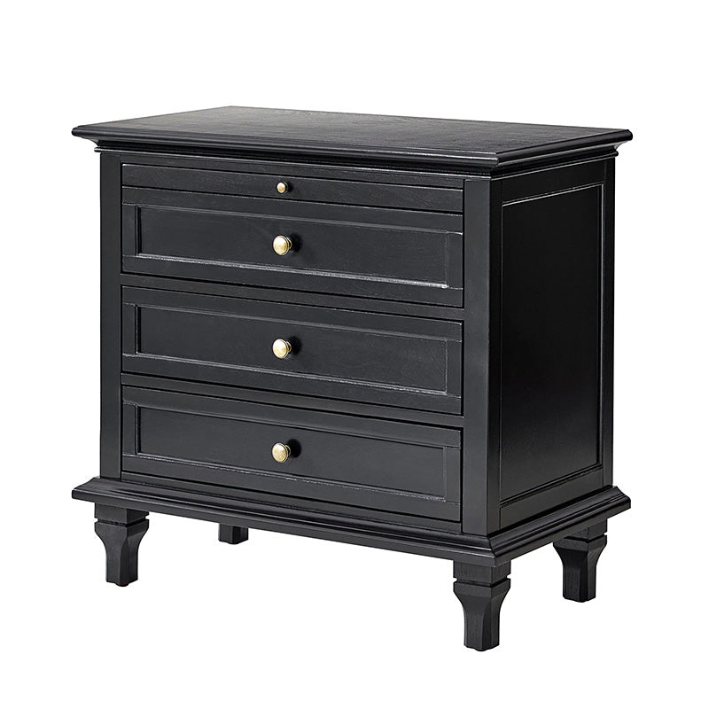 Galatea 3-Drawer Nightstand with USB Charging Ports & Power Outlets - Modern Bedside Table with Storage for Bedroom, Living Room or Office