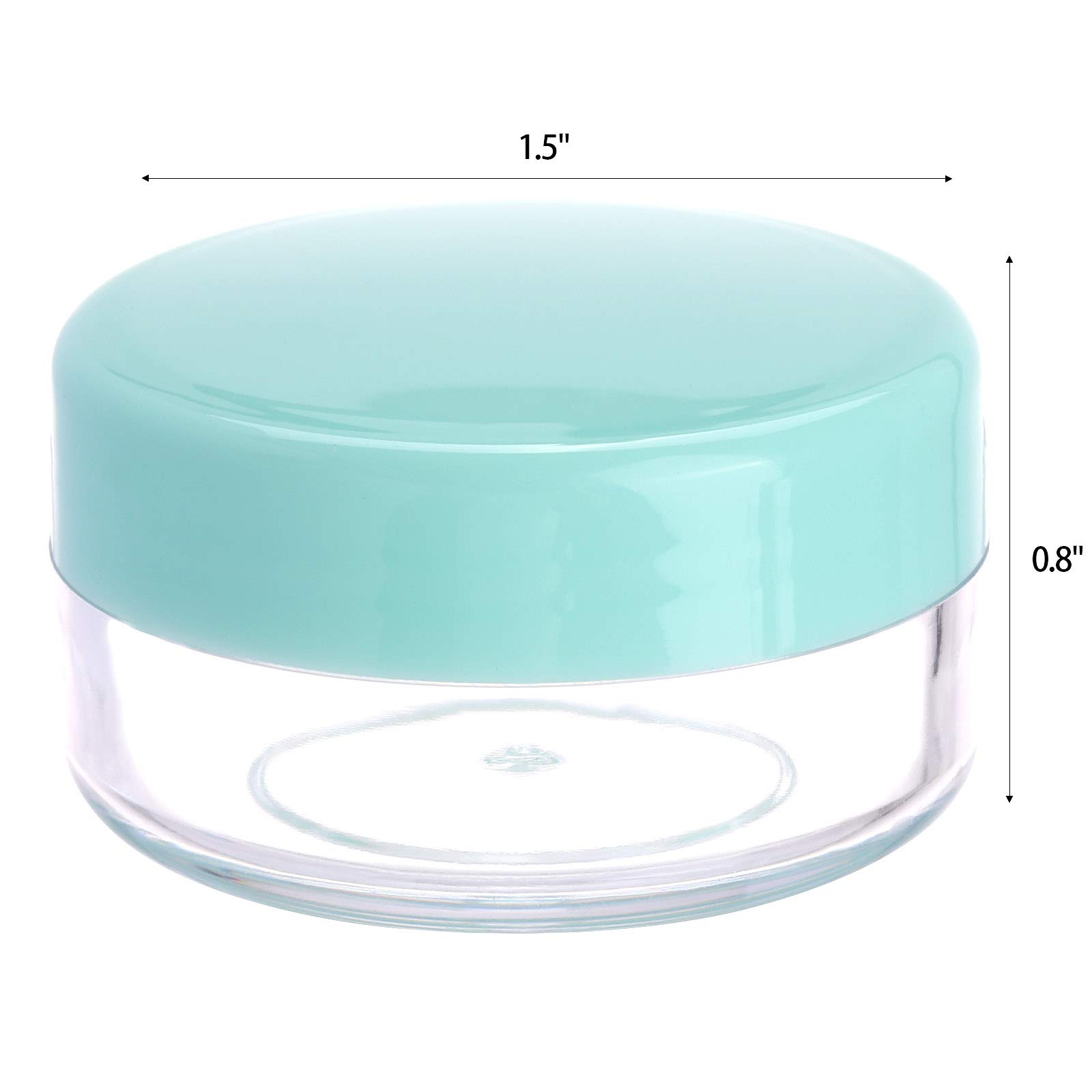 100-Pack 10g Small Refillable Plastic Cosmetic Jars with Lids & 10 Makeup Spatulas - Perfect for Lip Scrubs, Creams, Beauty Samples | Travel-Friendly, Salon & DIY Skincare Organizer (Green)