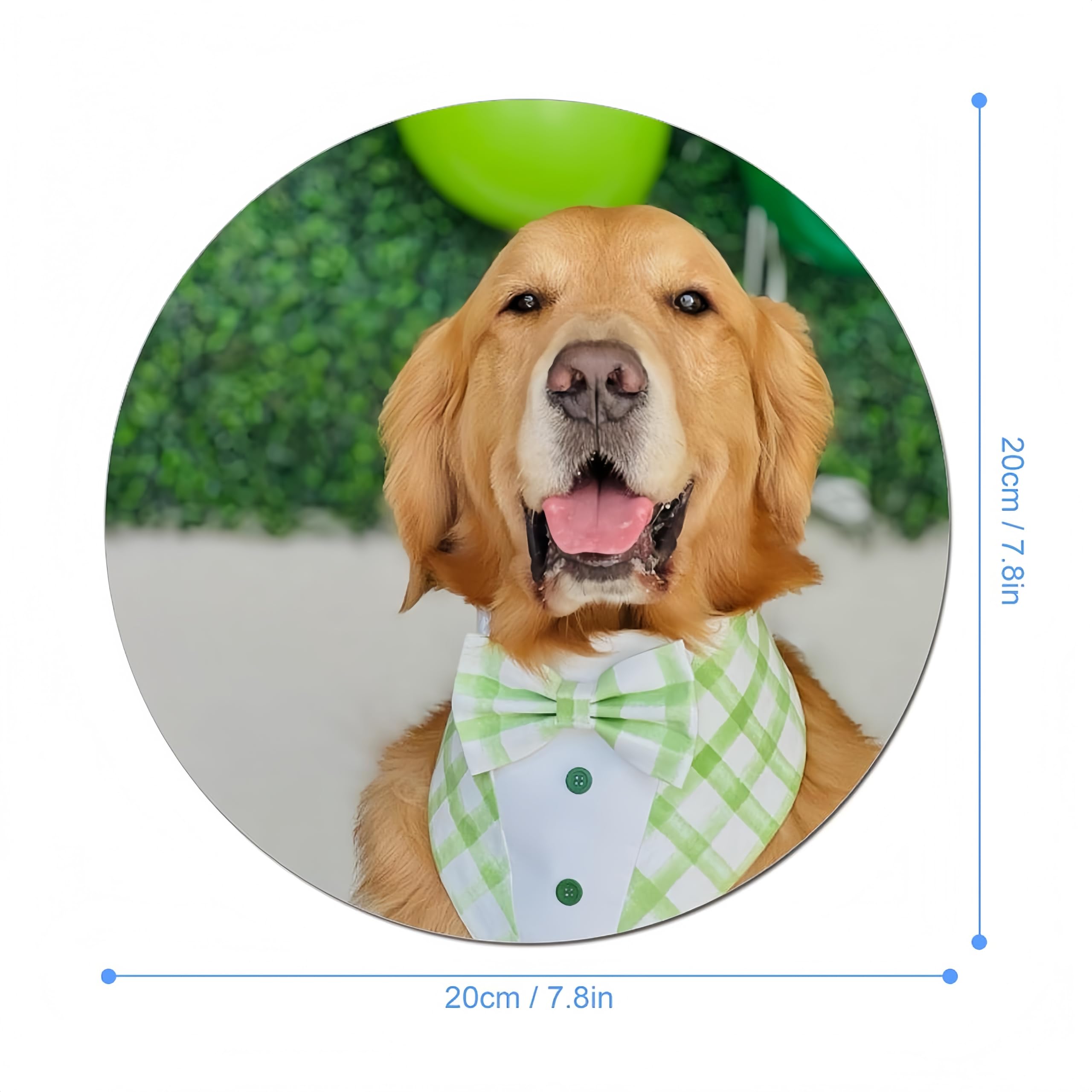 Custom Photo Mouse Pad - Personalized Text & Image Neoprene Desk Mat - 7.8×7.8 Inch Round Office & Gaming Computer Accessory - Perfect for Workstations, Home Offices & Esports Setups