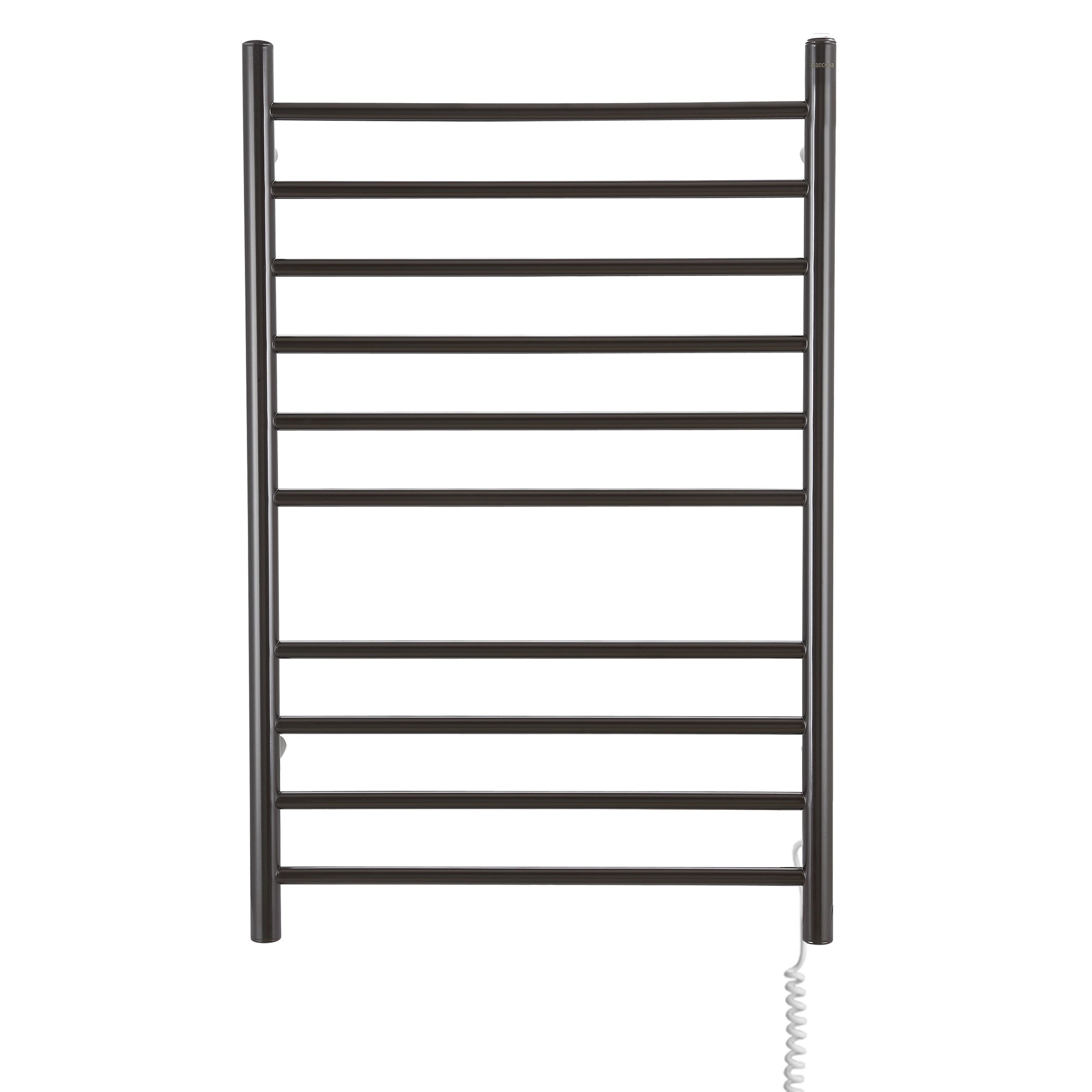 Ancona Novara Dual 10 Bar Hardwire & Plug-in Wall Mounted Towel Warmer in Oil Rubbed Bronze - Perfect for Bathroom, Spa, and Luxury Home Heating Solution