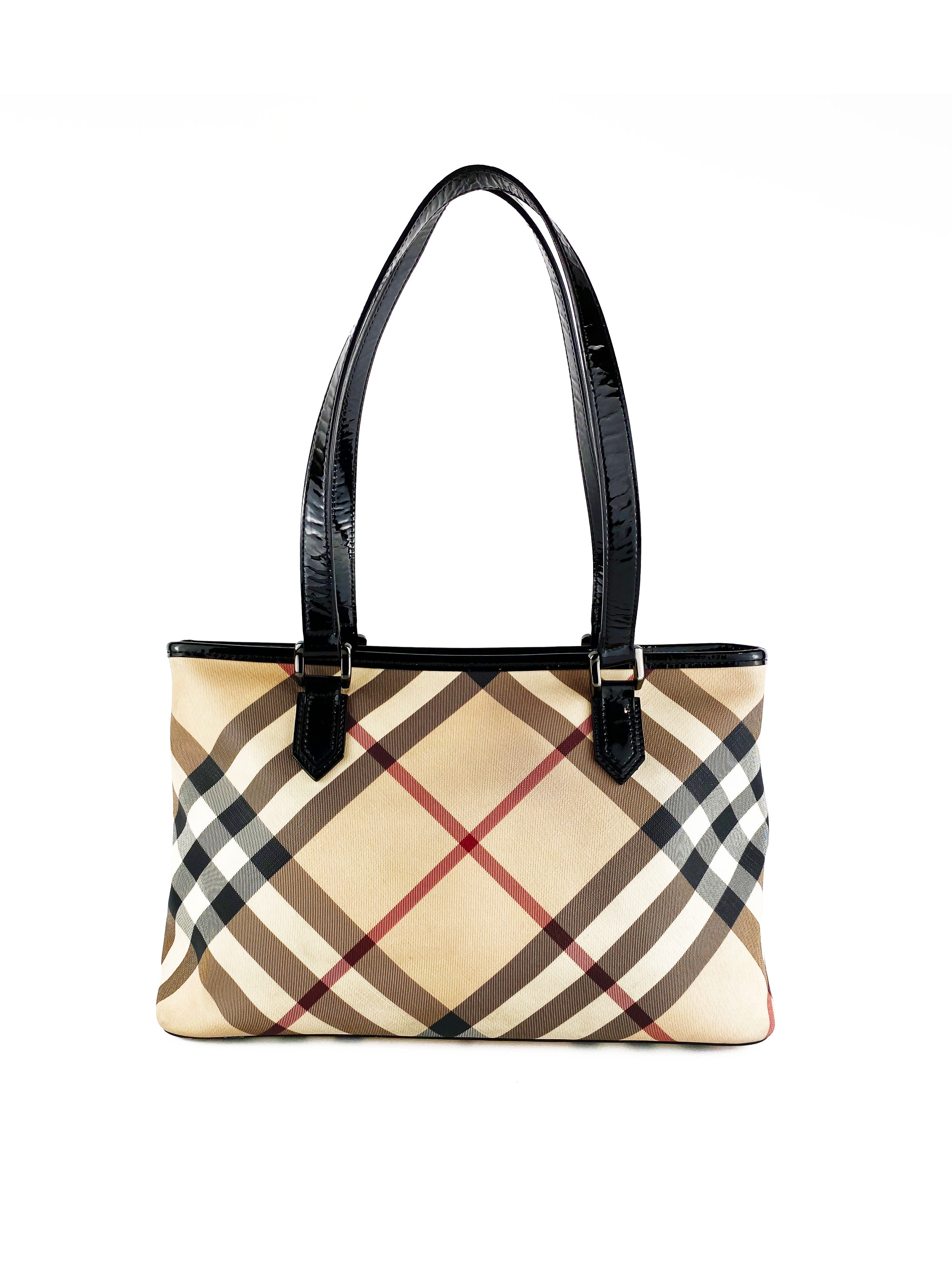 Burberry Vintage Check Tote Bag - Classic Plaid Designer Handbag for Women | Perfect for Work, Travel & Everyday Use