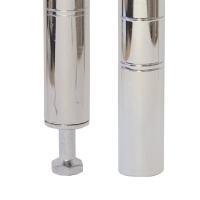 Nella 64 Chrome Shelving Post with Adjustable Levelers - Heavy Duty Storage Rack for Garage, Warehouse & Retail Display