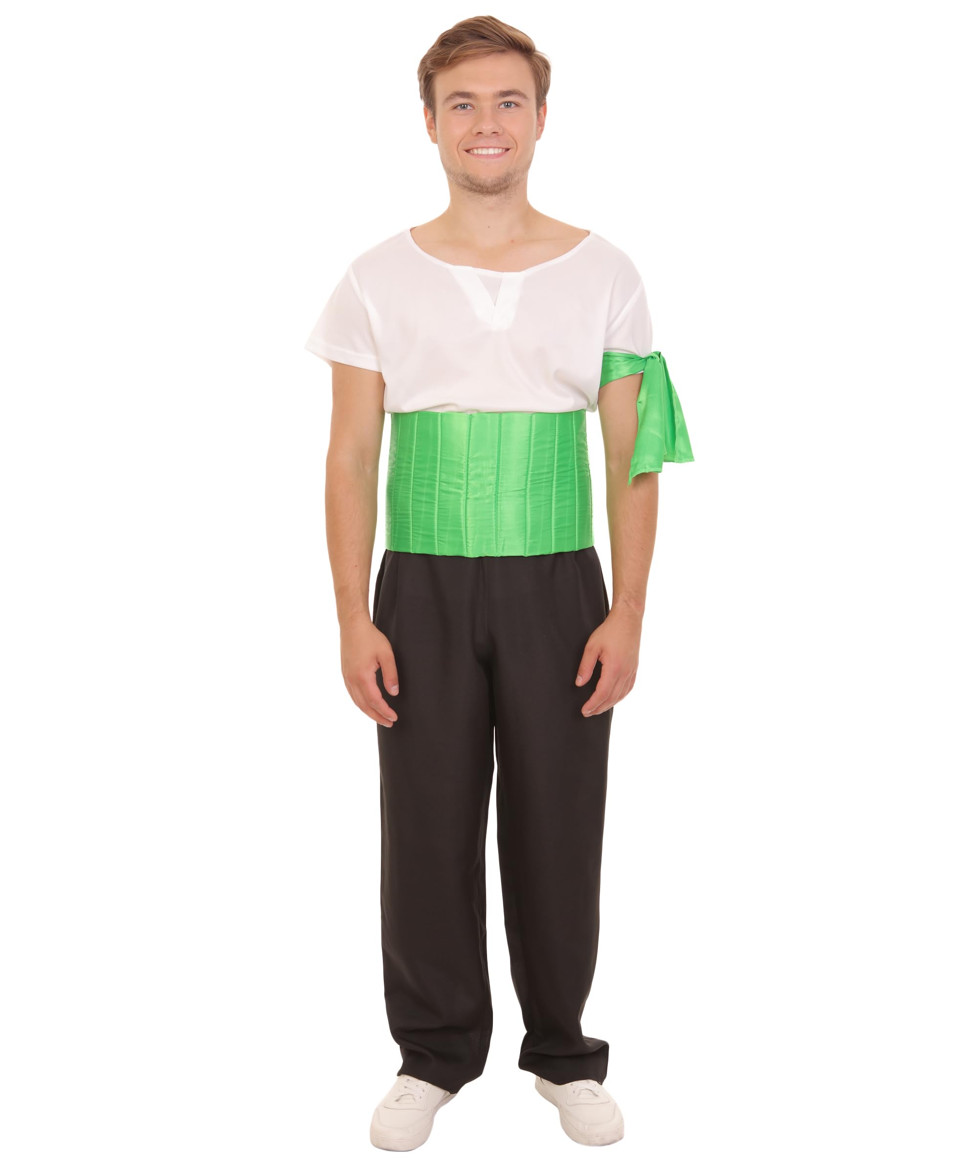 Men's Green Pirate Anime Cosplay Costume HC-429 - Perfect for Halloween, Comic Con & Themed Parties