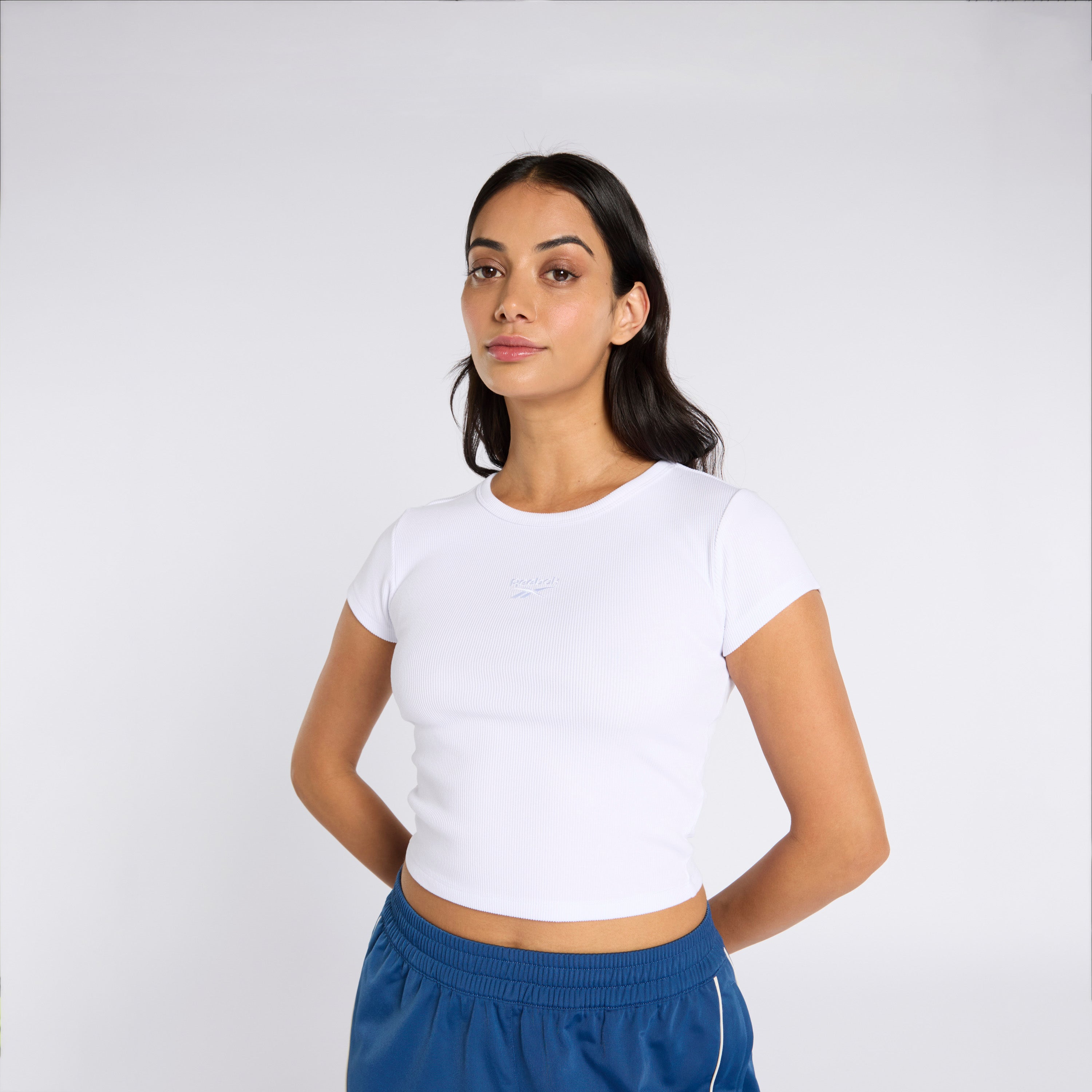 Stylish Ribbed White Tee for Women - Soft & Comfortable Cotton T-Shirt for Casual Wear, Layering & Everyday Outfits