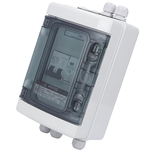 2 String Waterproof PV Combiner Box with 40A 1000V Circuit Breaker - Solar Panel Wiring for Home & Commercial Solar Systems