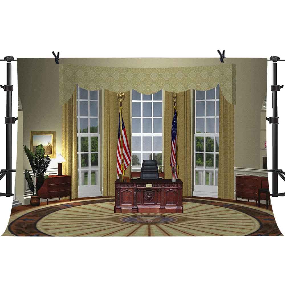 10x7ft White House President Oval Office Photography Backdrop - Premium Vinyl Photo Background for Video Shoot & Studio Props (WQPH664) - Perfect for Political Events, Presidential Themed Parties & Professional Photography Studios