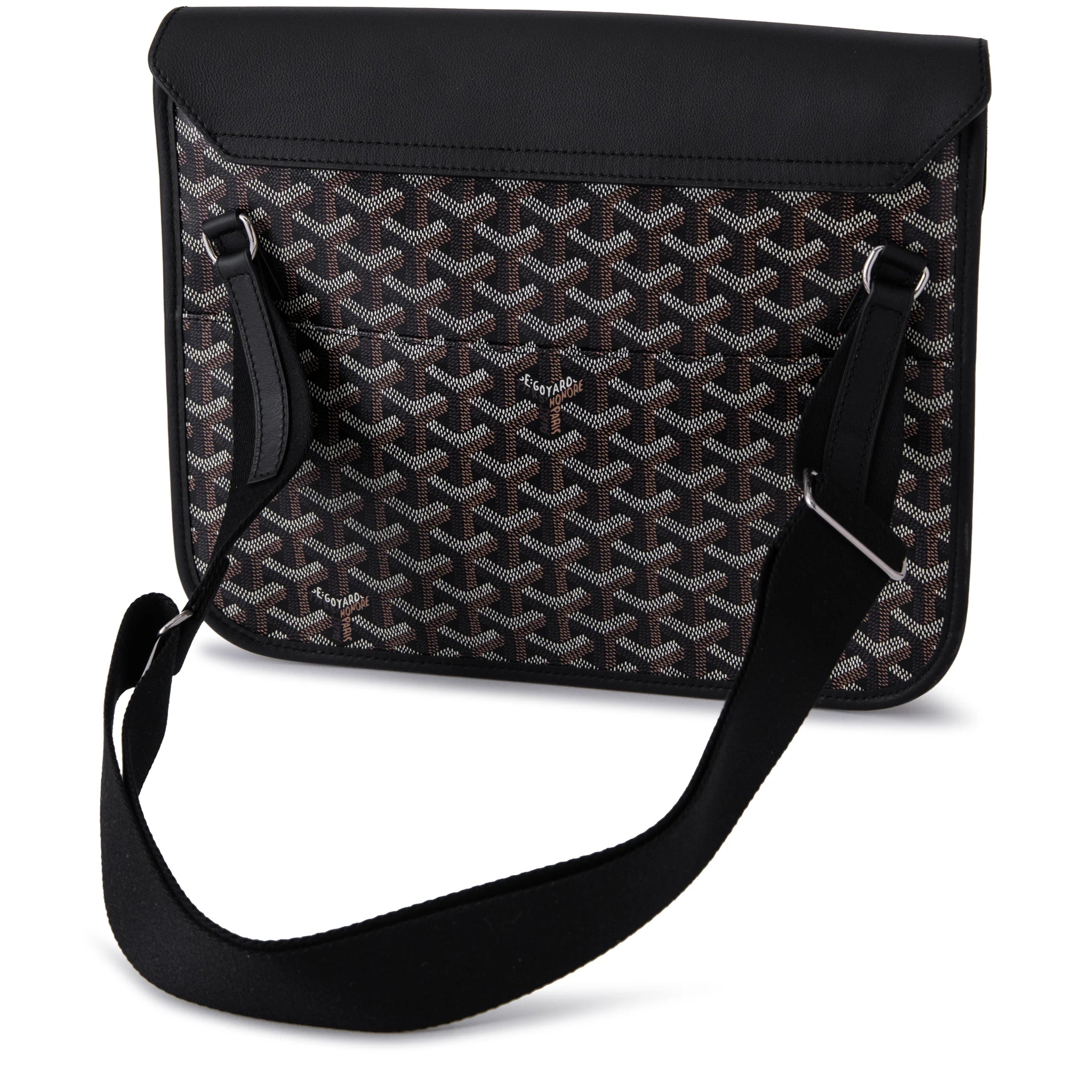 Goyard Coursier Black Messenger Bag for Men & Women - Stylish & Durable Crossbody Bag for Work, Travel & Everyday Use