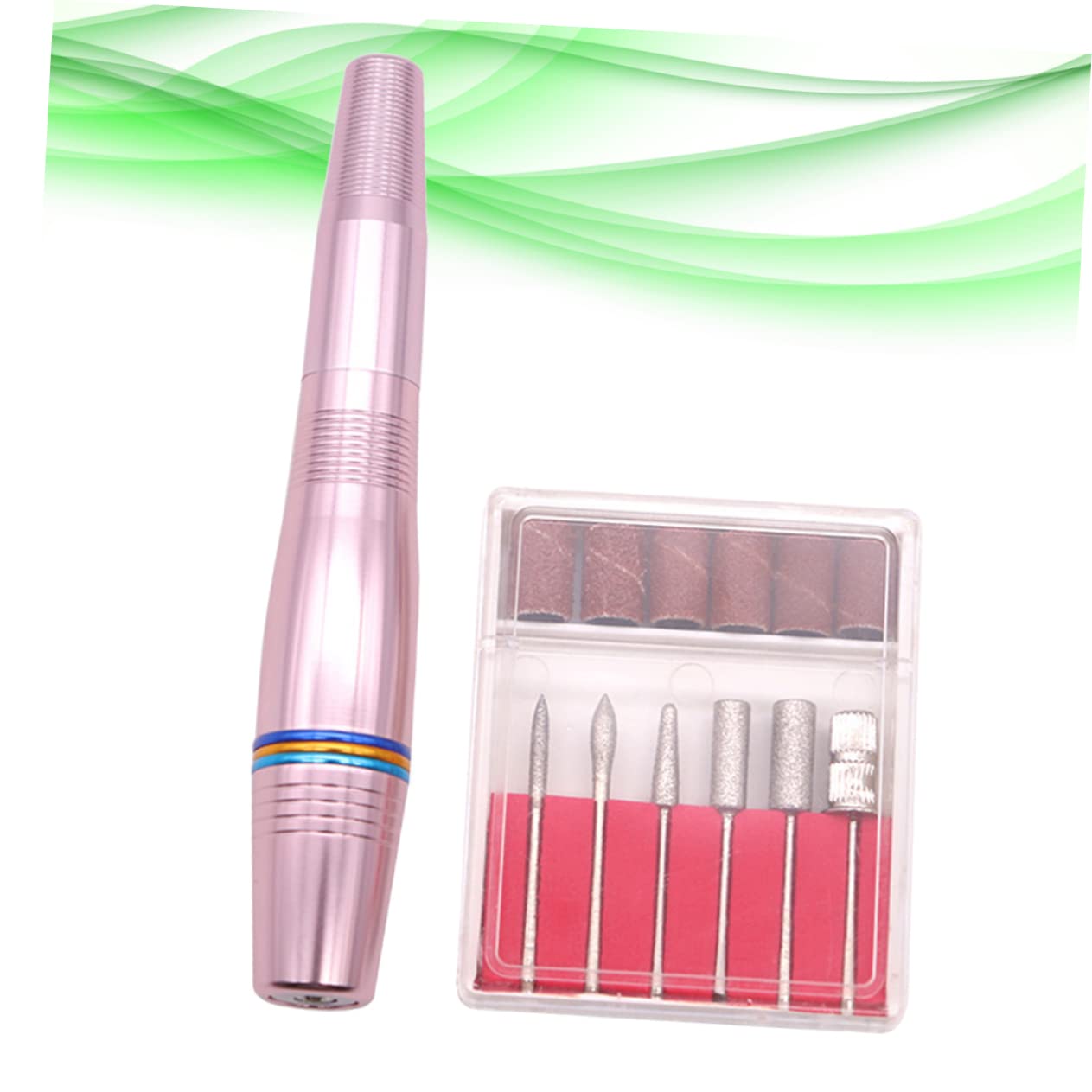 FOMIYES Professional Electric Nail File Kit - Manicure Pedicure Set with Nail Drill, Buffer & Polisher for Home Salon Use (Pink) | Perfect for Nail Art, Acrylics & Gel Extensions | At-Home Nail Care & Professional Salon Results
