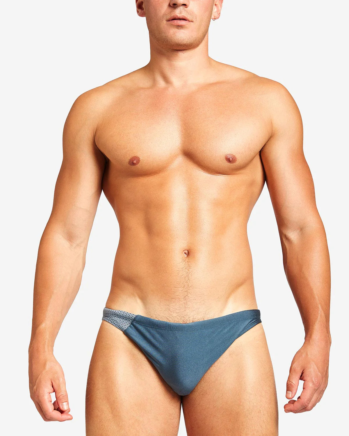 Teamm8 Men's Bass Mesh Swim Brief - Quick Dry, Comfortable Swim Trunks for Beach, Pool & Water Sports - Blue