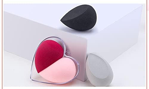 ELIIOUS Heart Shape Makeup Sponge Set - Foundation Blender Beauty Sponge for Liquid, Cream & Powder - Flawless Face Makeup Application - Perfect for Daily Makeup, Contouring & Professional Use