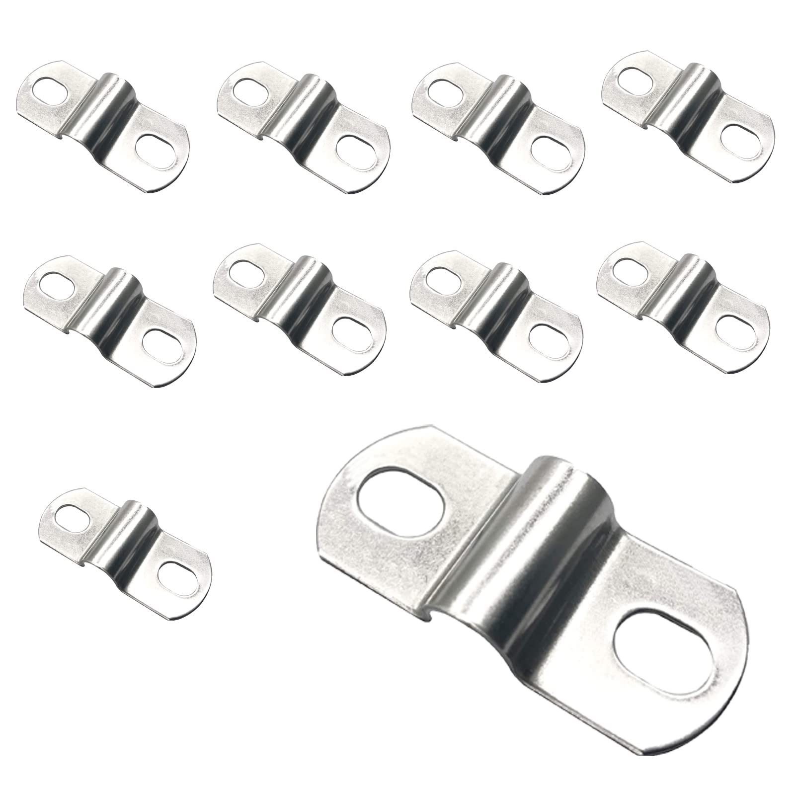 WYKA 6mm Heavy Duty 2 Hole U-Tube Strap Clamp - 10 Pack Stainless Steel 304 Rigid U-Bracket Pipe Clamps for Secure Wire, Pipe & Cable Fastening (ID 15/64 Inch) - Ideal for Plumbing, HVAC & Electrical Installations
