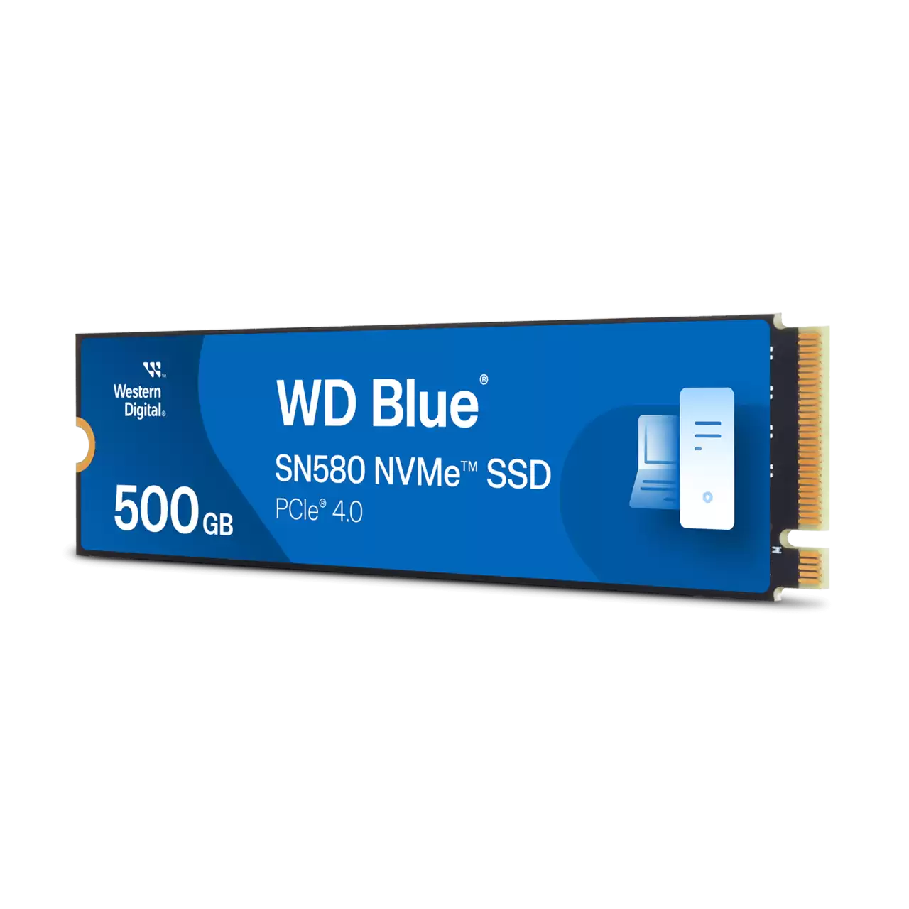 WD Blue SN580 NVMe M.2 500GB Internal SSD - High-Speed Storage for Gaming, Video Editing & PC Upgrades