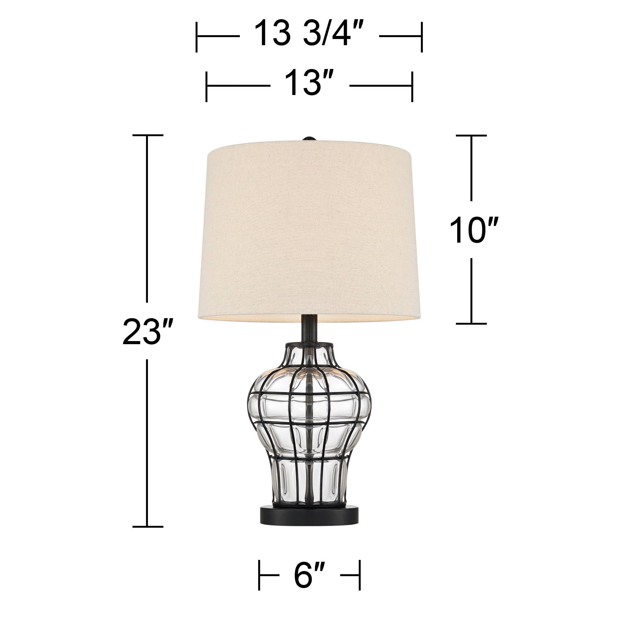 360 Lighting Hudson Rustic Accent Table Lamps Set of 2 - 23