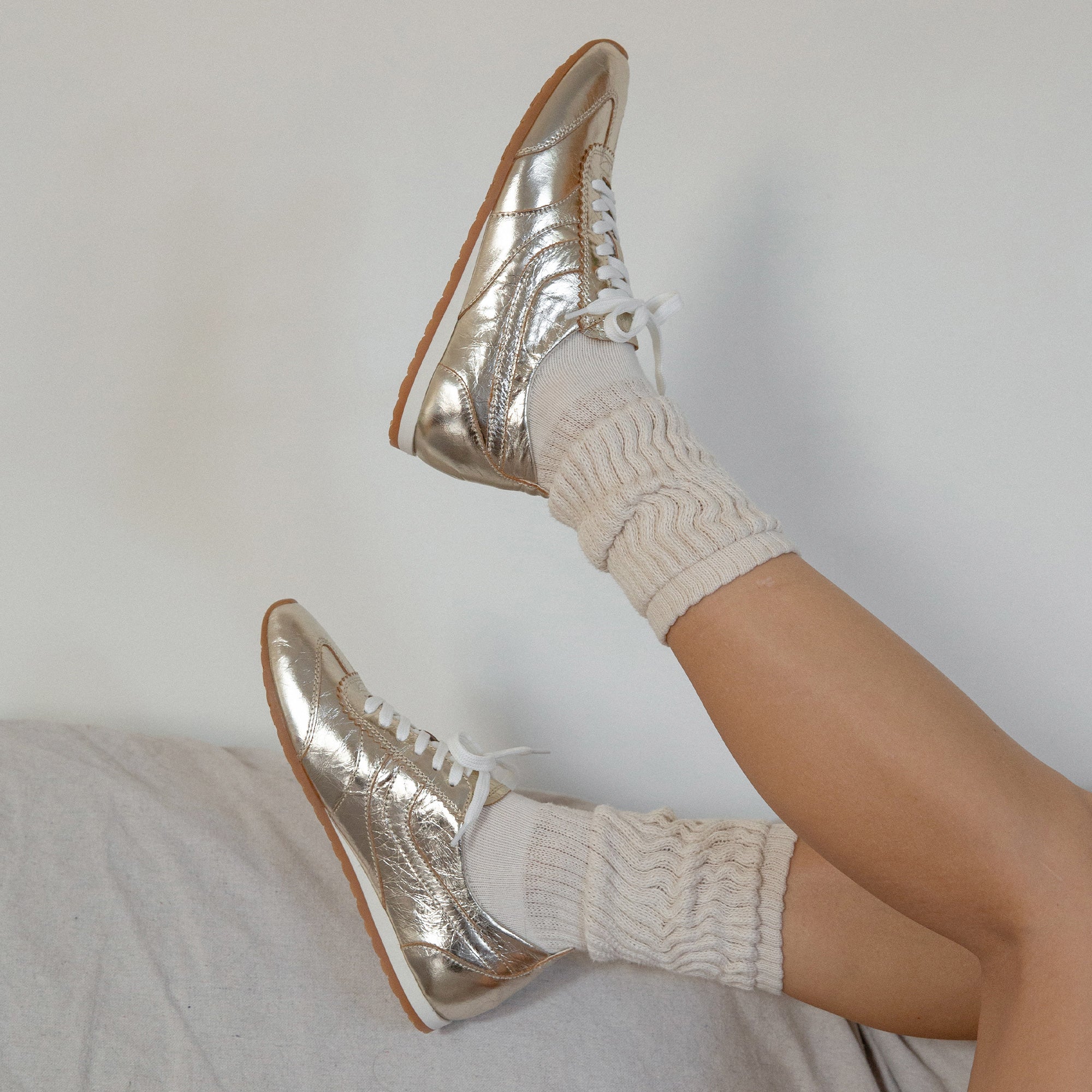 **Delany Sneakers Light Gold Crinkle Patent - Stylish & Comfortable Women's Fashion Shoes for Casual Wear & Everyday Outfits**