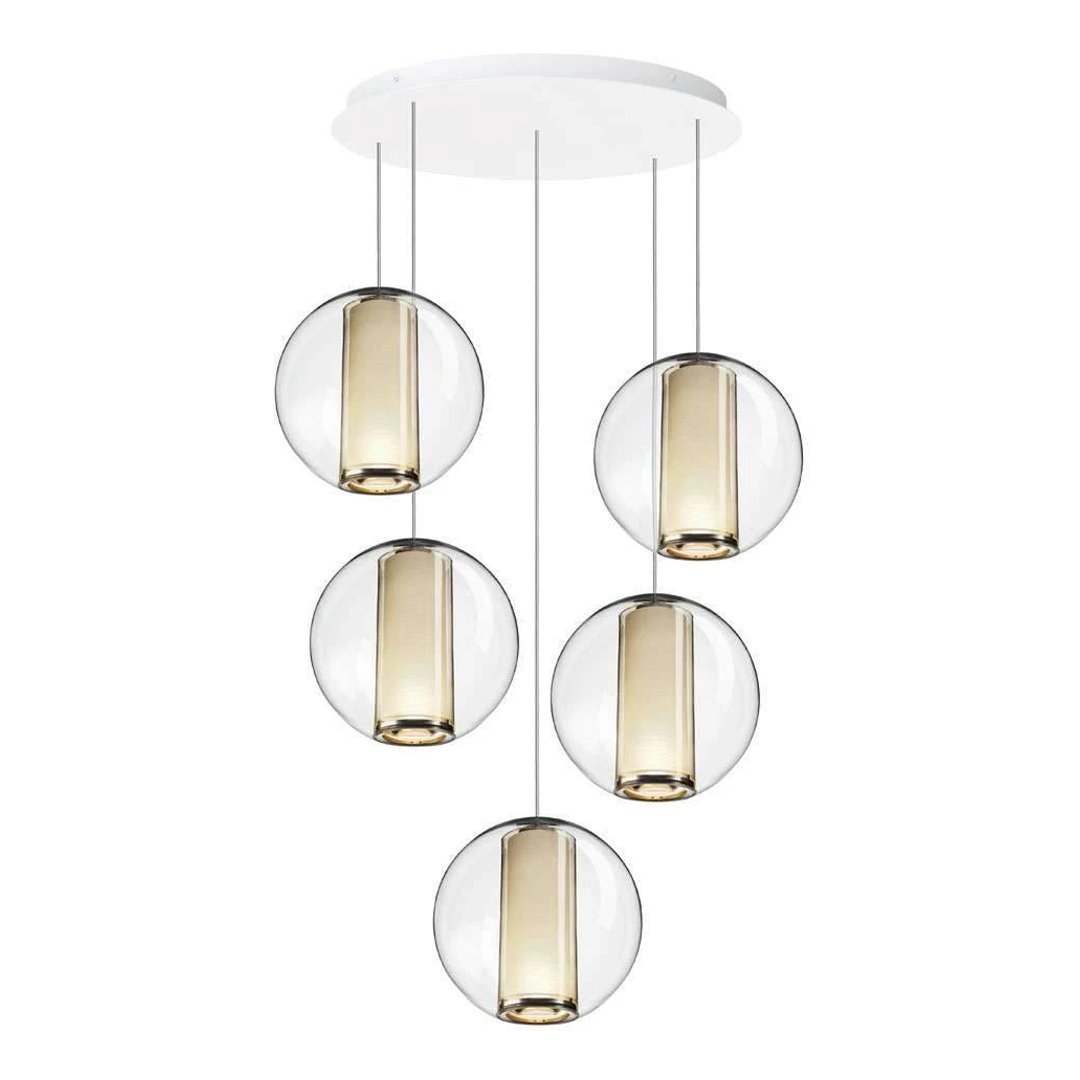 Bel Occhio Crystal Chandelier - Elegant Modern Ceiling Light Fixture for Dining Room, Living Room & Bedroom Decor